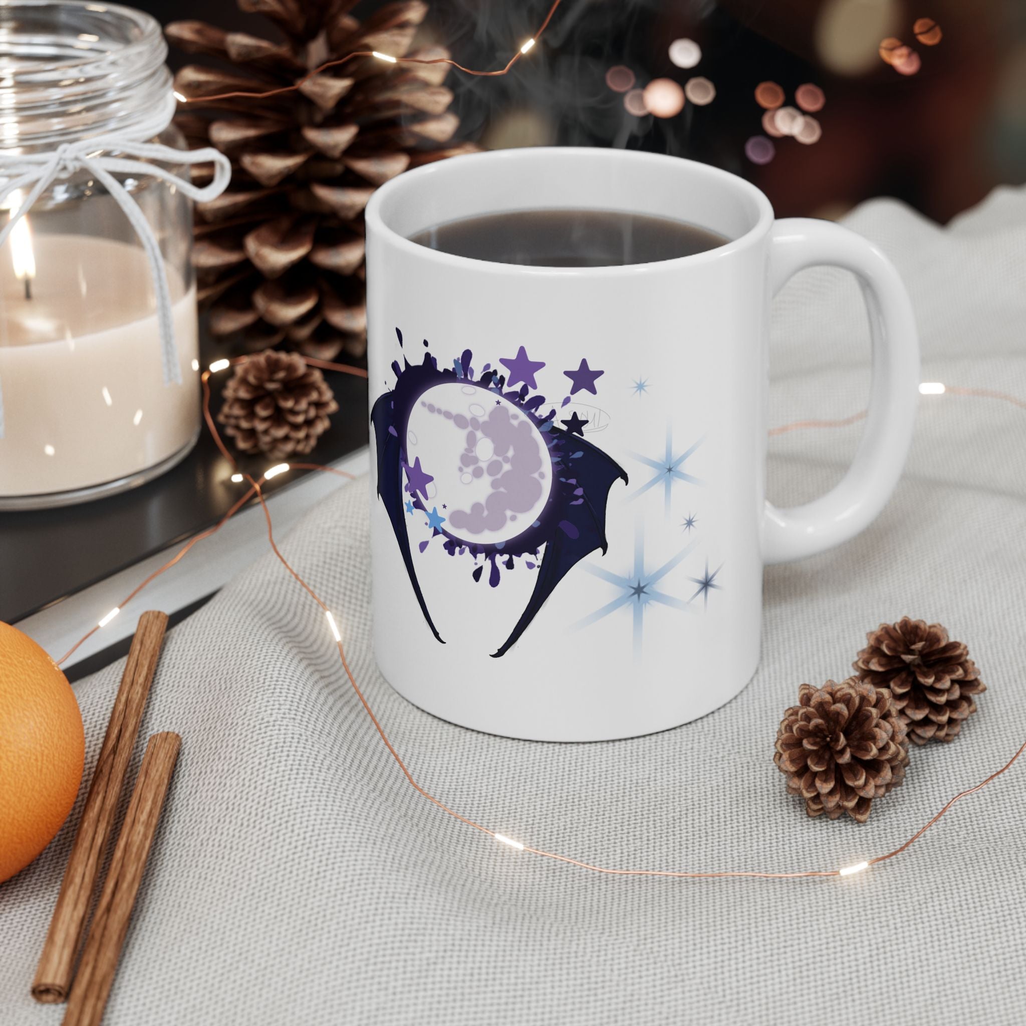 Dark Lunar Alicorn Ceramic Mug, (11oz, 15oz)