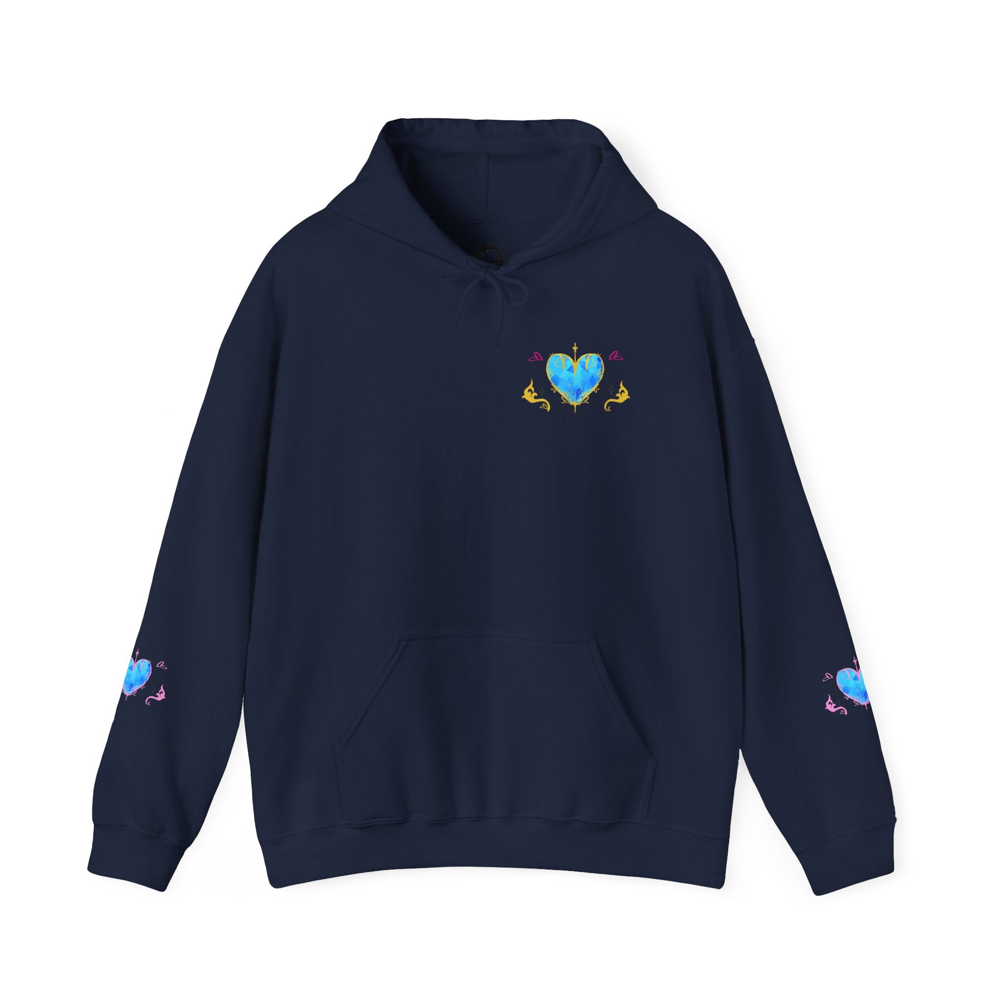 Crystal Heart Alicorn Hoodie | Alt Mythical Creature Graphic Sweatshirt Love