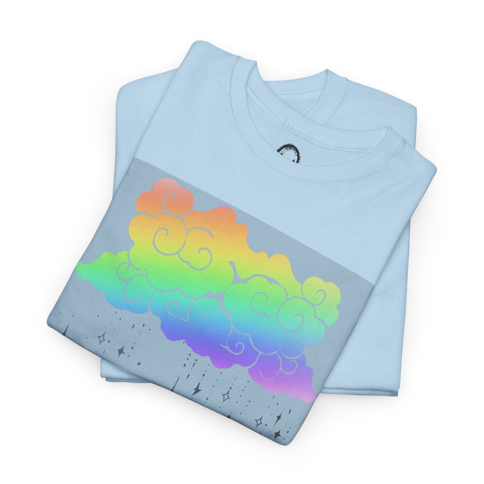 Rainbow Storm Unisex Tee | Alt Emo Colorful Graphic Tee