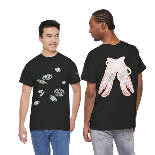 Angel Wings & Eyes Graphic Tee — Spiritual Aesthetic Streetwear