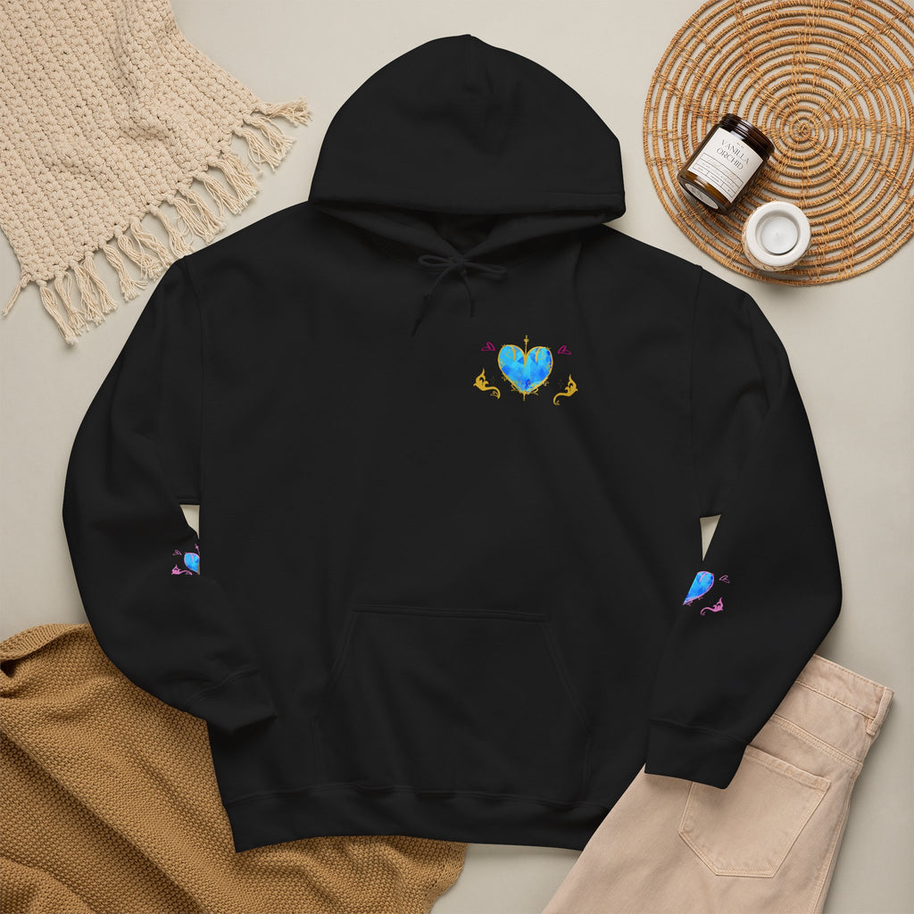 Crystal Heart Alicorn Hoodie | Alt Mythical Creature Graphic Sweatshirt Love