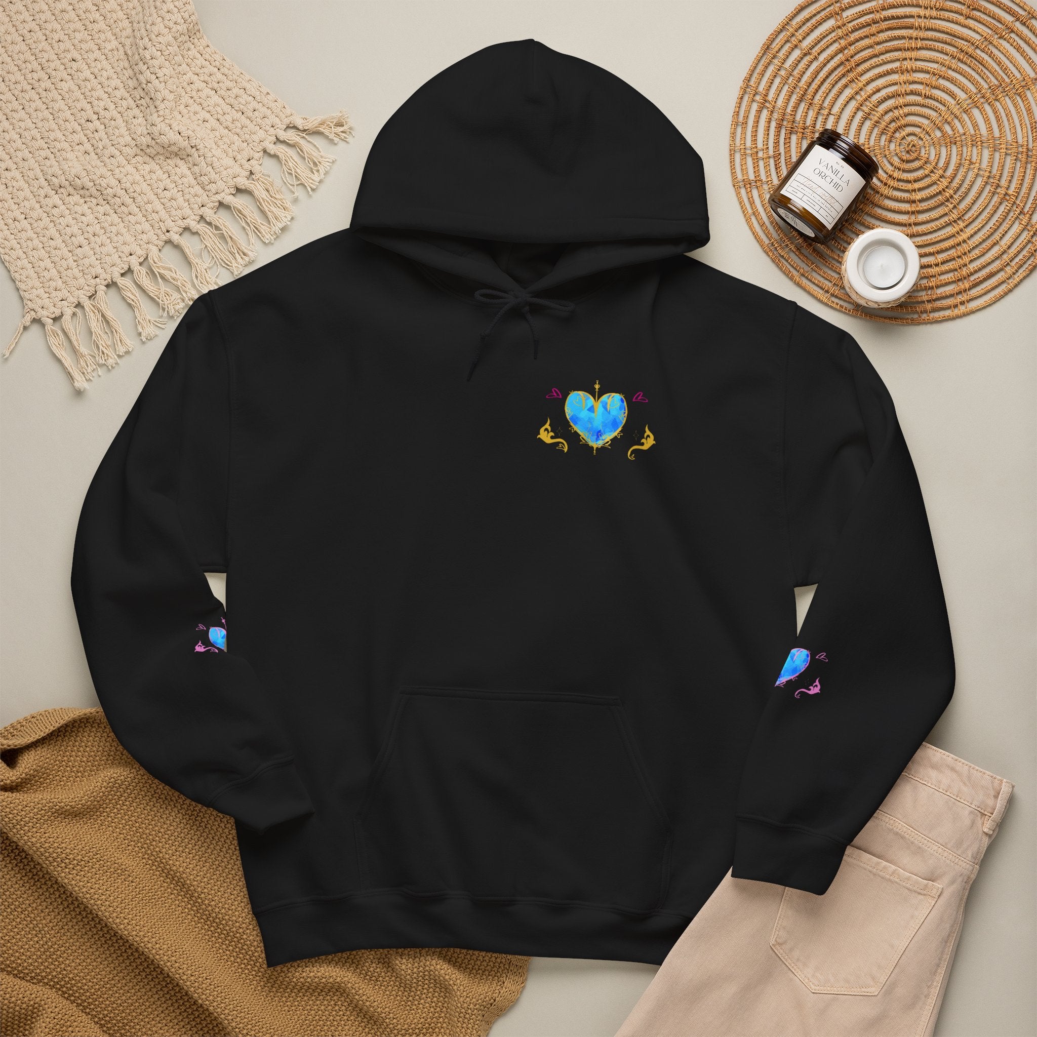 Crystal Heart Alicorn Hoodie | Alt Mythical Creature Graphic Sweatshirt Love