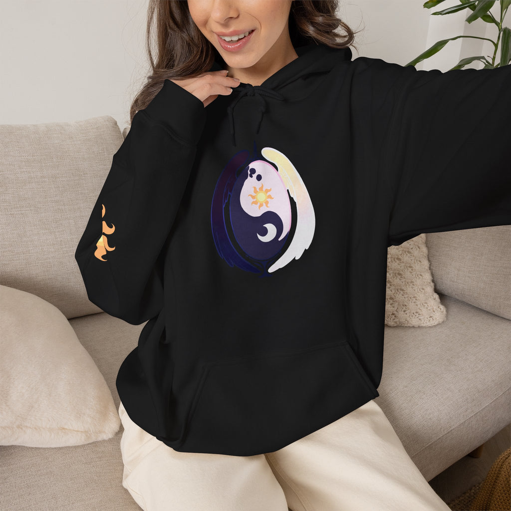 Lunar Celestial Alicorn Hoodie | Royal Sisters Alt Gothic Moon Sun Unisex Sweatshirt