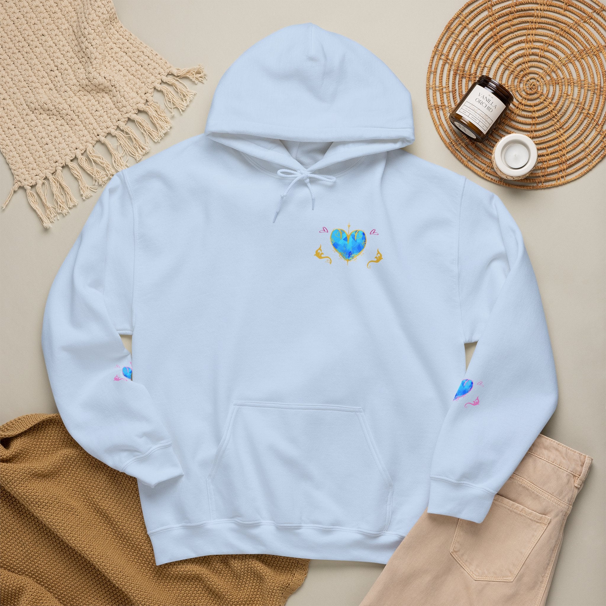 Crystal Heart Alicorn Hoodie | Alt Mythical Creature Graphic Sweatshirt Love