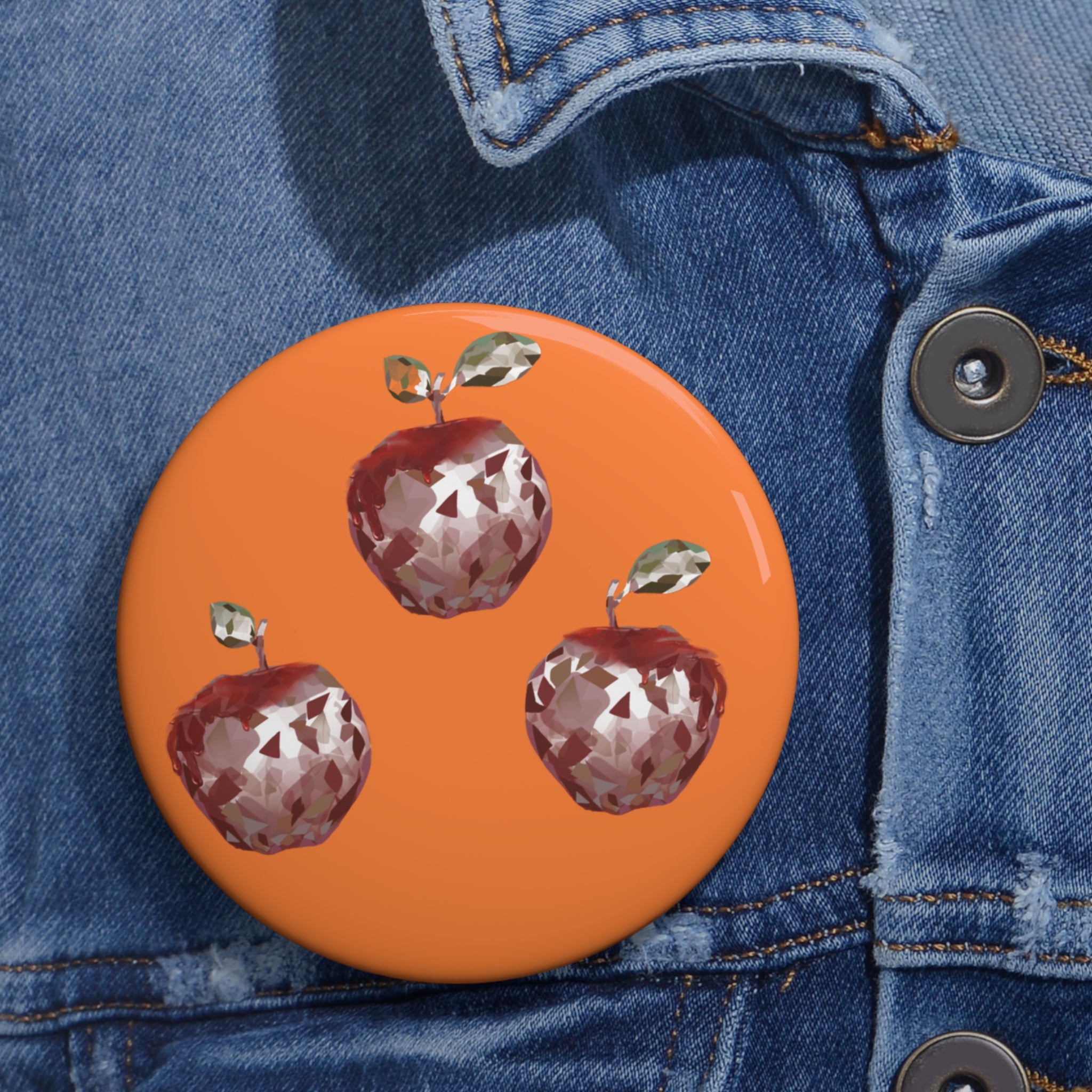 Apples Fanart Button Pin | Honesty Accessory
