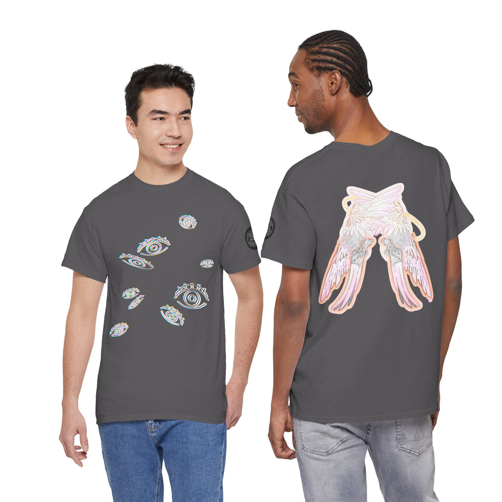 Angel Wings & Eyes Graphic Tee — Spiritual Aesthetic Streetwear