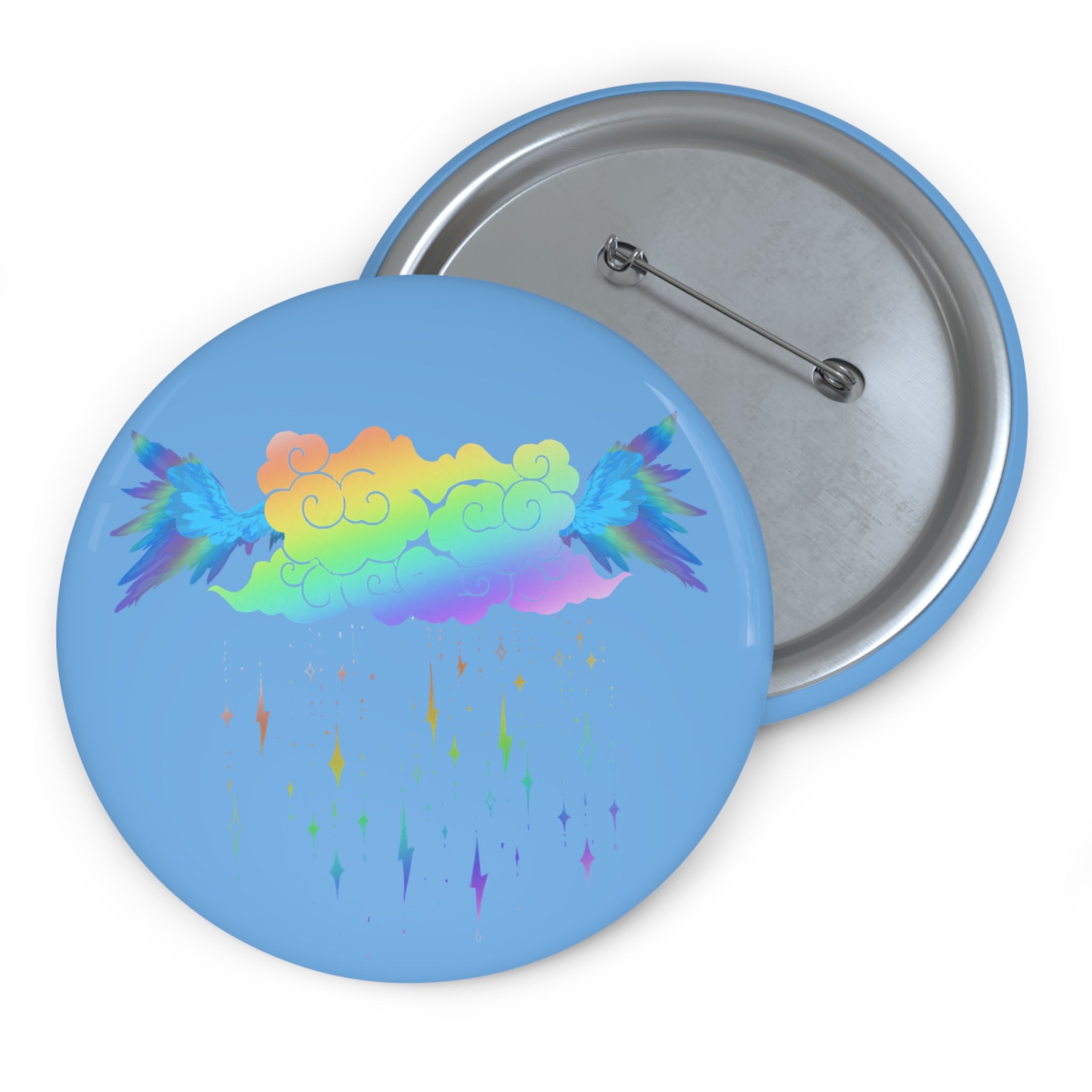 Rainboom Storm Cloud Button Pin | Fanart Accessory
