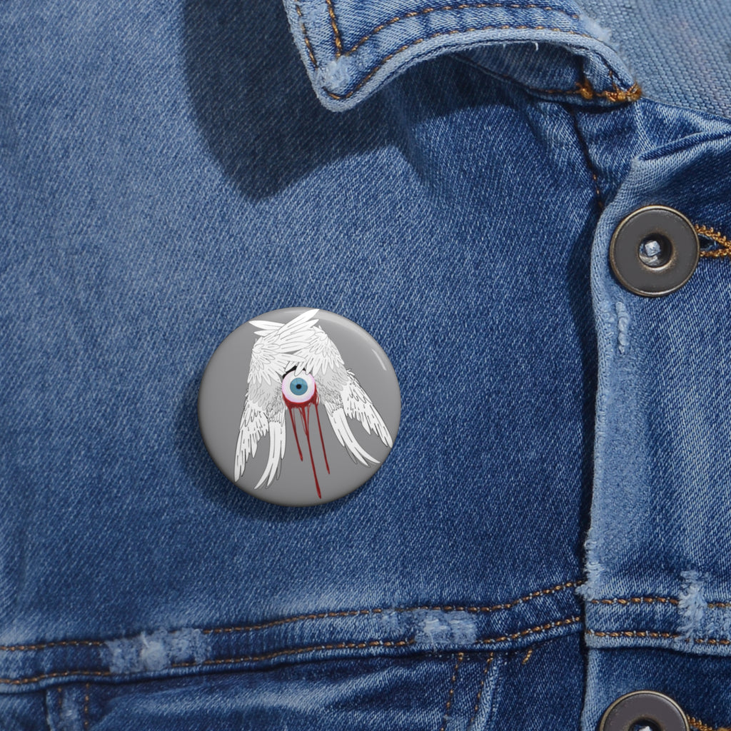 Crying Angel Button Pin | Gothic Emo Alt Accessory
