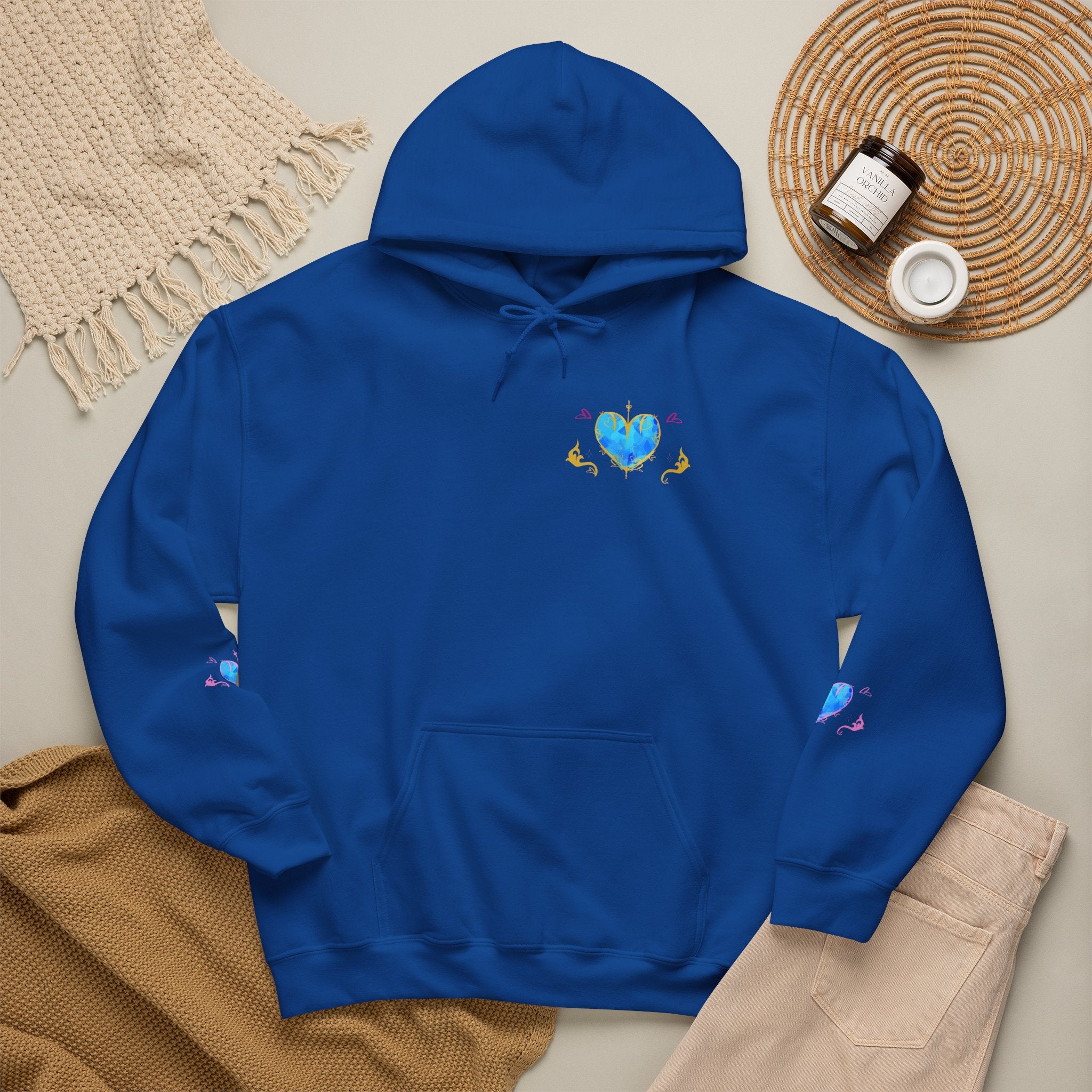 Crystal Heart Alicorn Hoodie | Alt Mythical Creature Graphic Sweatshirt Love