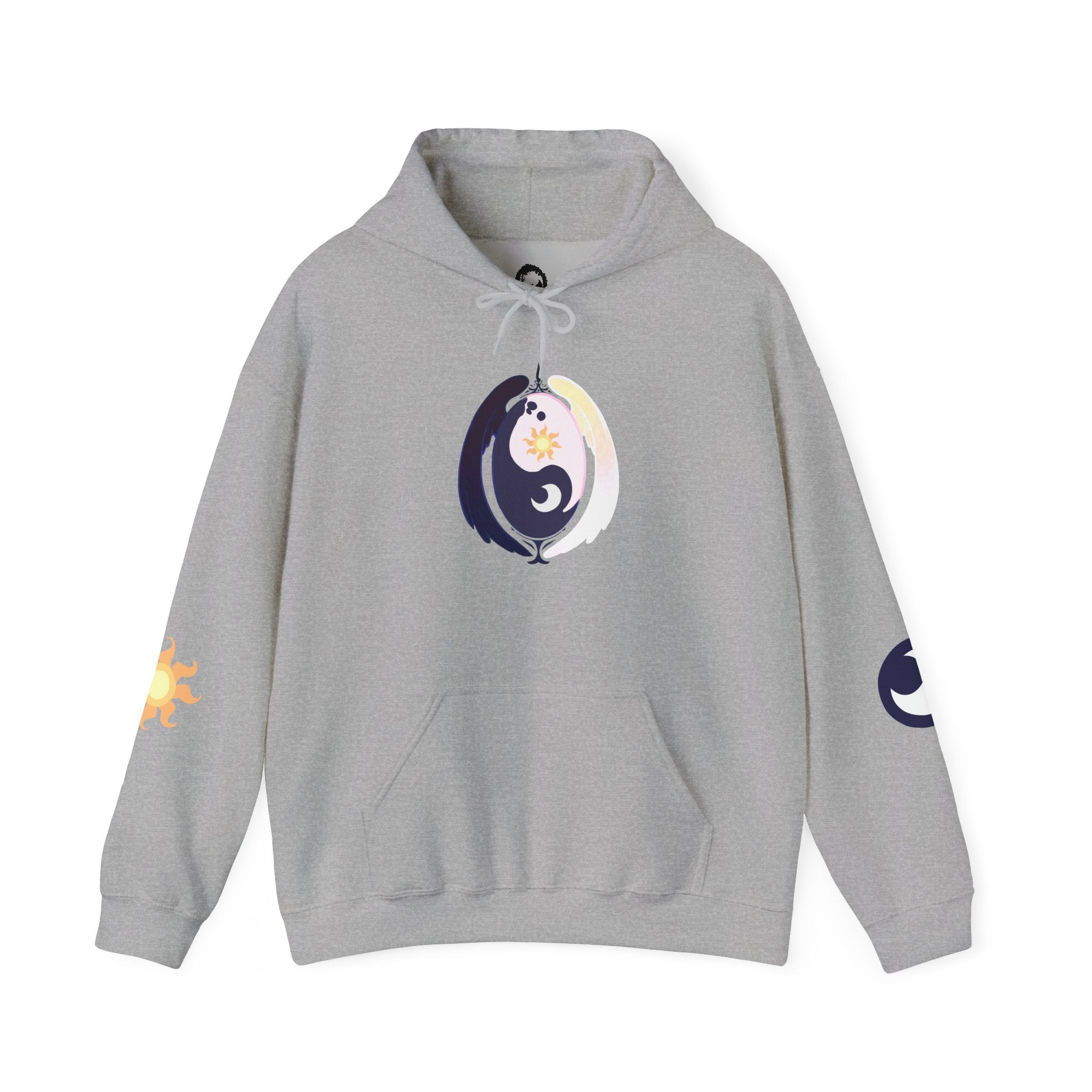 Lunar Celestial Alicorn Hoodie | Royal Sisters Alt Gothic Moon Sun Unisex Sweatshirt
