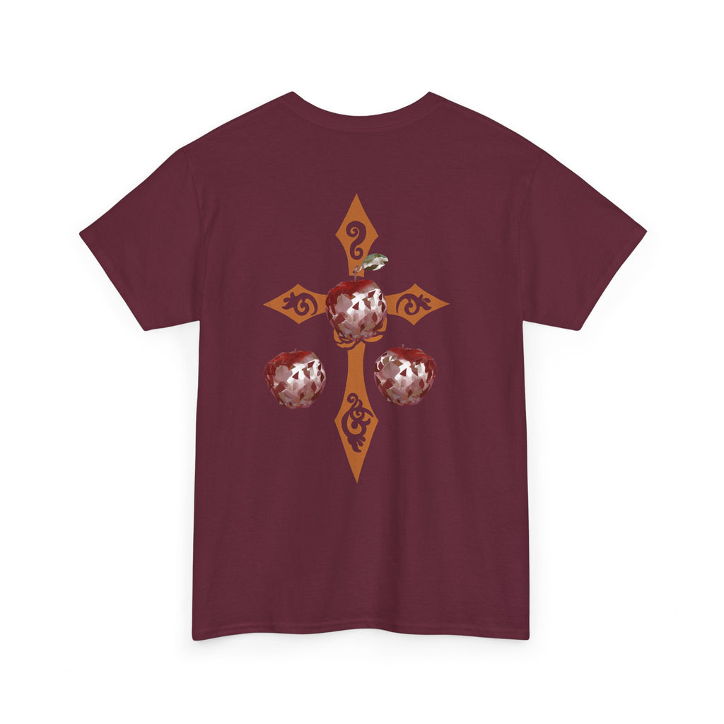 Crystal Apple Cross Graphic Tee | Alt Emo Creature Tee