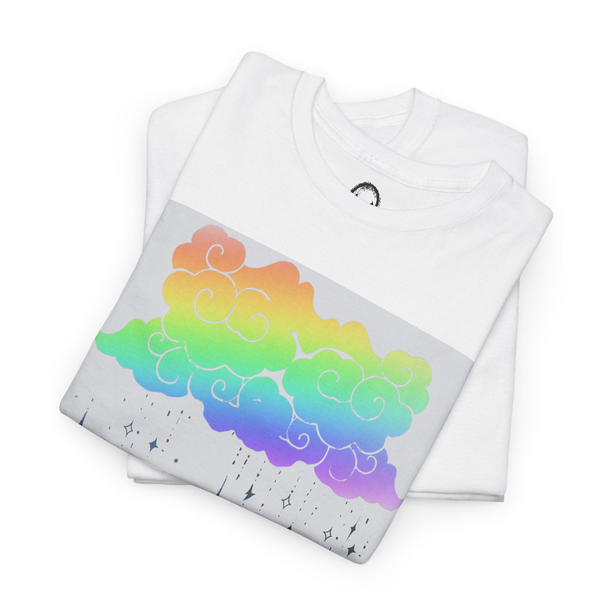 Rainbow Storm Unisex Tee | Alt Emo Colorful Graphic Tee