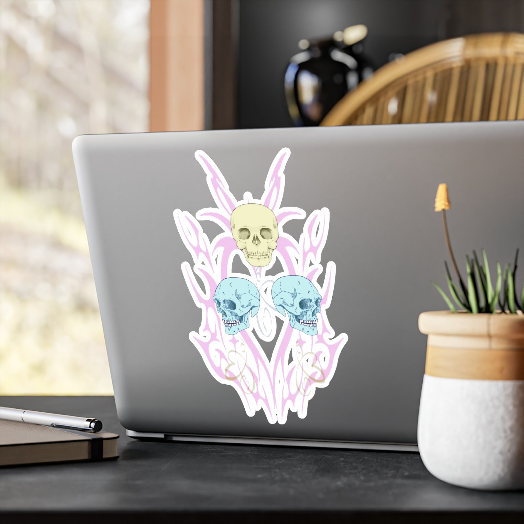 Skull Balloons Vinyl Decal | Punk Emo Alt Sticker