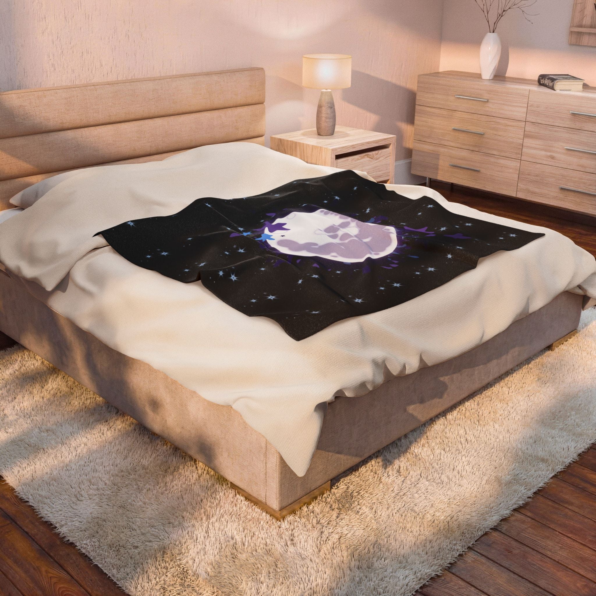 Mare in the Moon Velveteen Plush Blanket