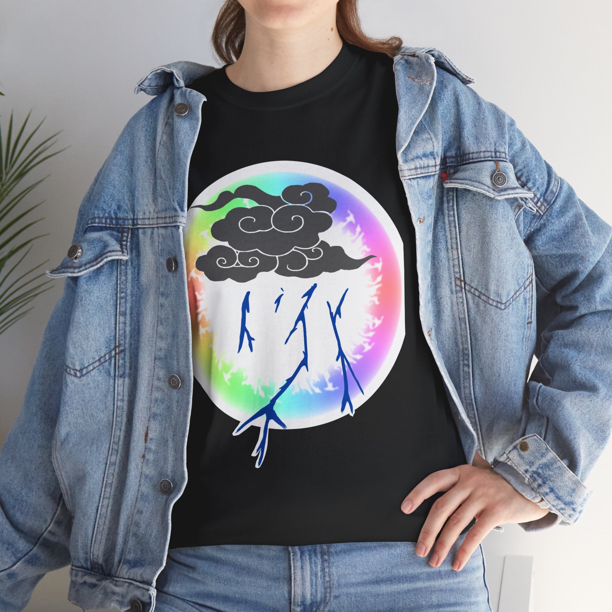 Rainboom Storm Cloud Unisex Tee | Alt Gothic Creature Graphic Tee
