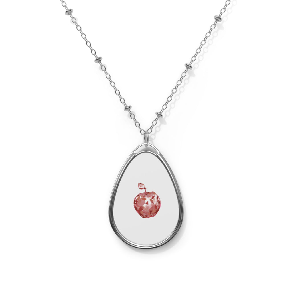 Crystal Apple Oval Necklace| Alt Creature Jewelry