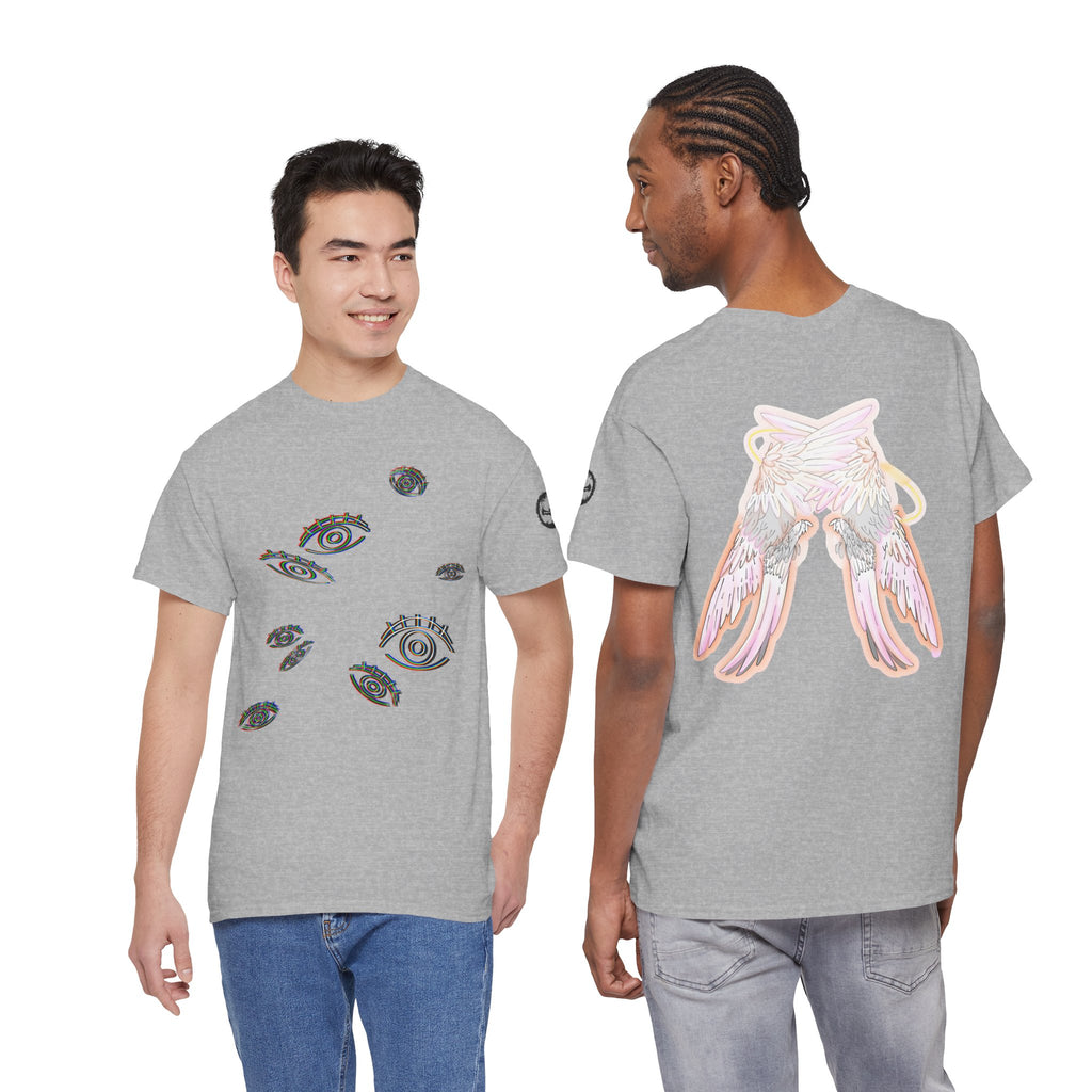 Angel Wings & Eyes Graphic Tee — Spiritual Aesthetic Streetwear