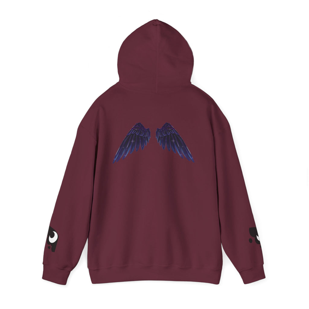 Lunar Alicorn Hoodie | Moody Moon Wings Alt Aesthetic Graphic Sweatshirt