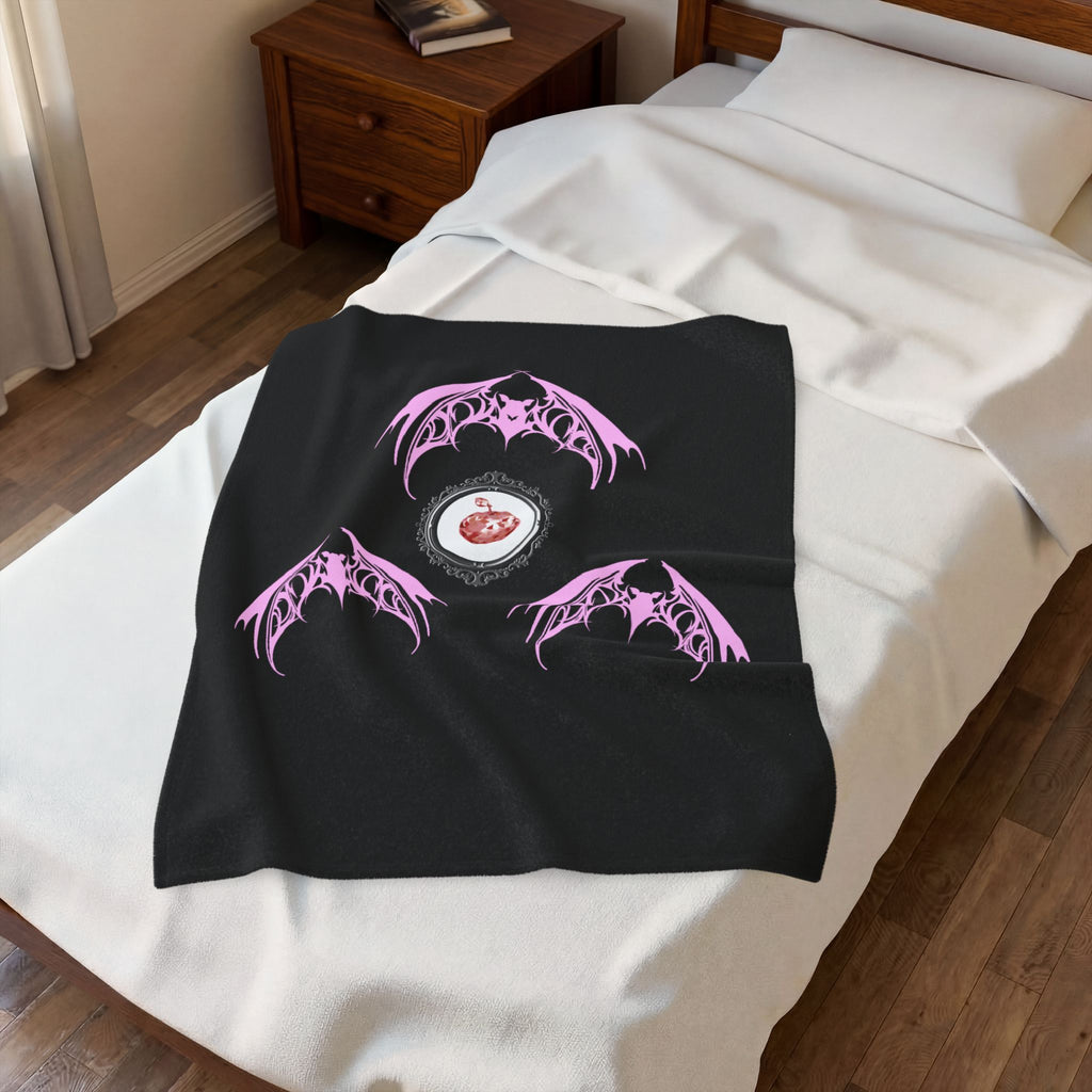 Fruit Bat Velveteen Plush Blanket | Alt Gothic Cozy Home Decor