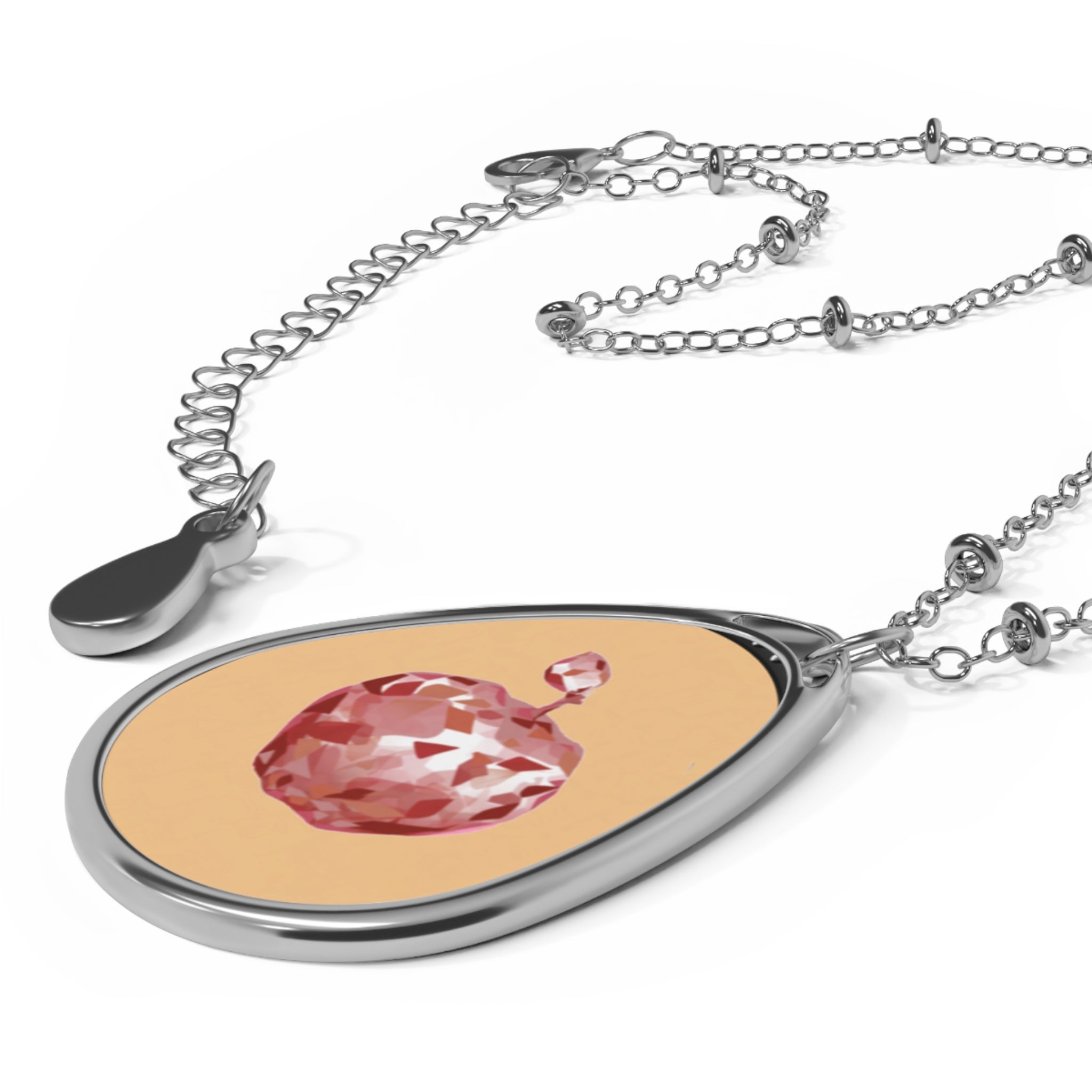 Crystal Apple Oval Necklace | Alt Creature Jewelry