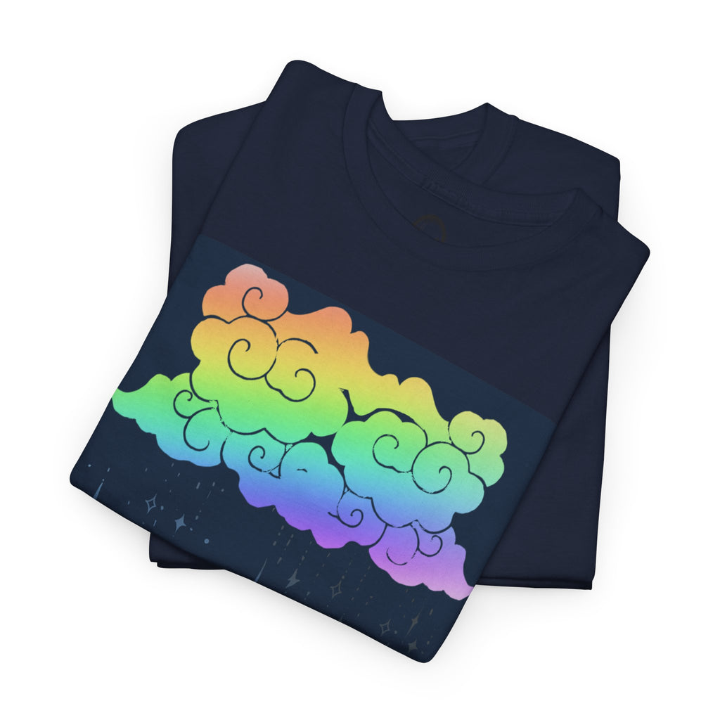 Rainbow Storm Unisex Tee | Alt Emo Colorful Graphic Tee