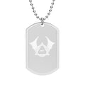 Bat Emblem Dog Tag | Gothic Alt Creature Necklace