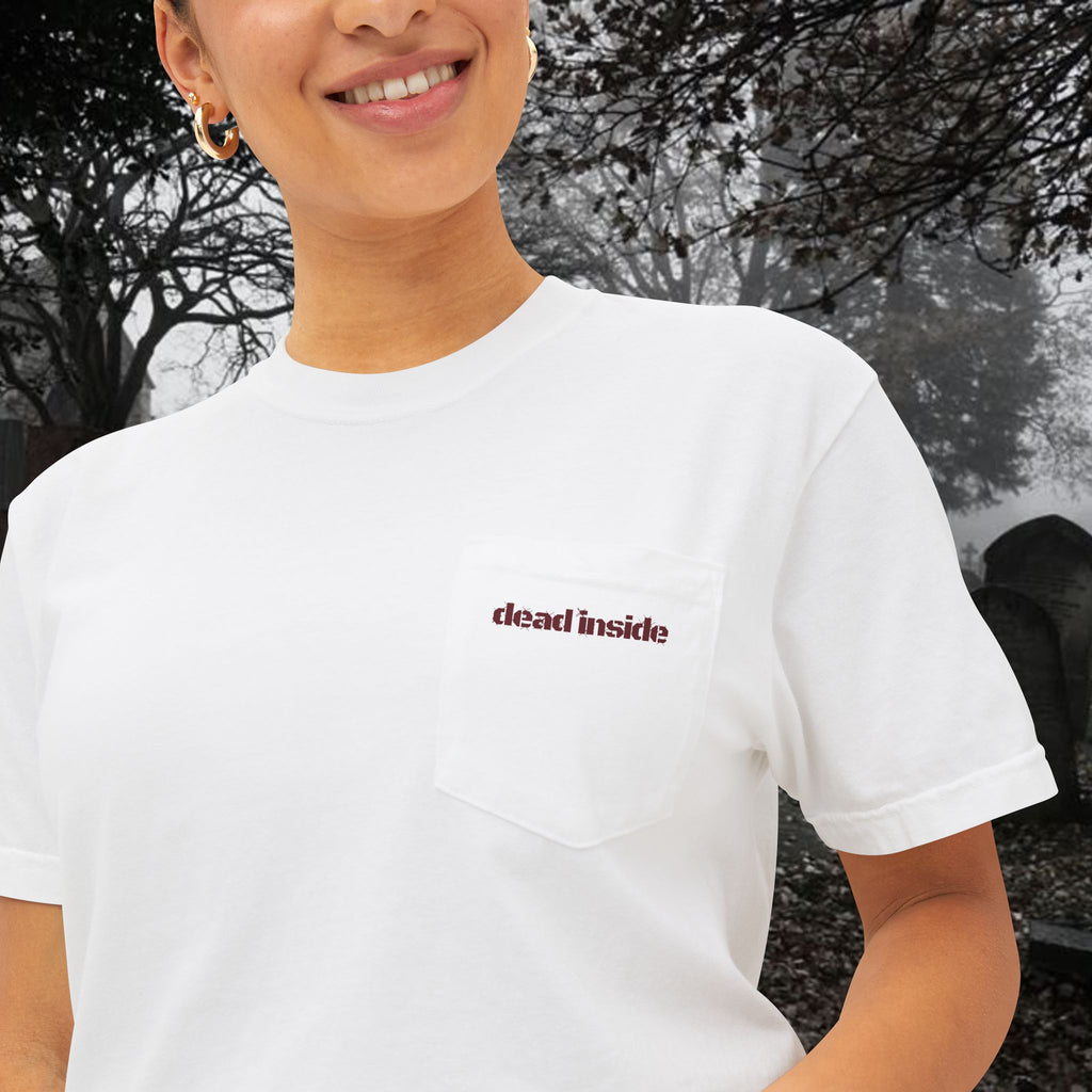 Dead Inside Coffin Pocket Tee | Gothic Emo Alt Graphic T-Shirt