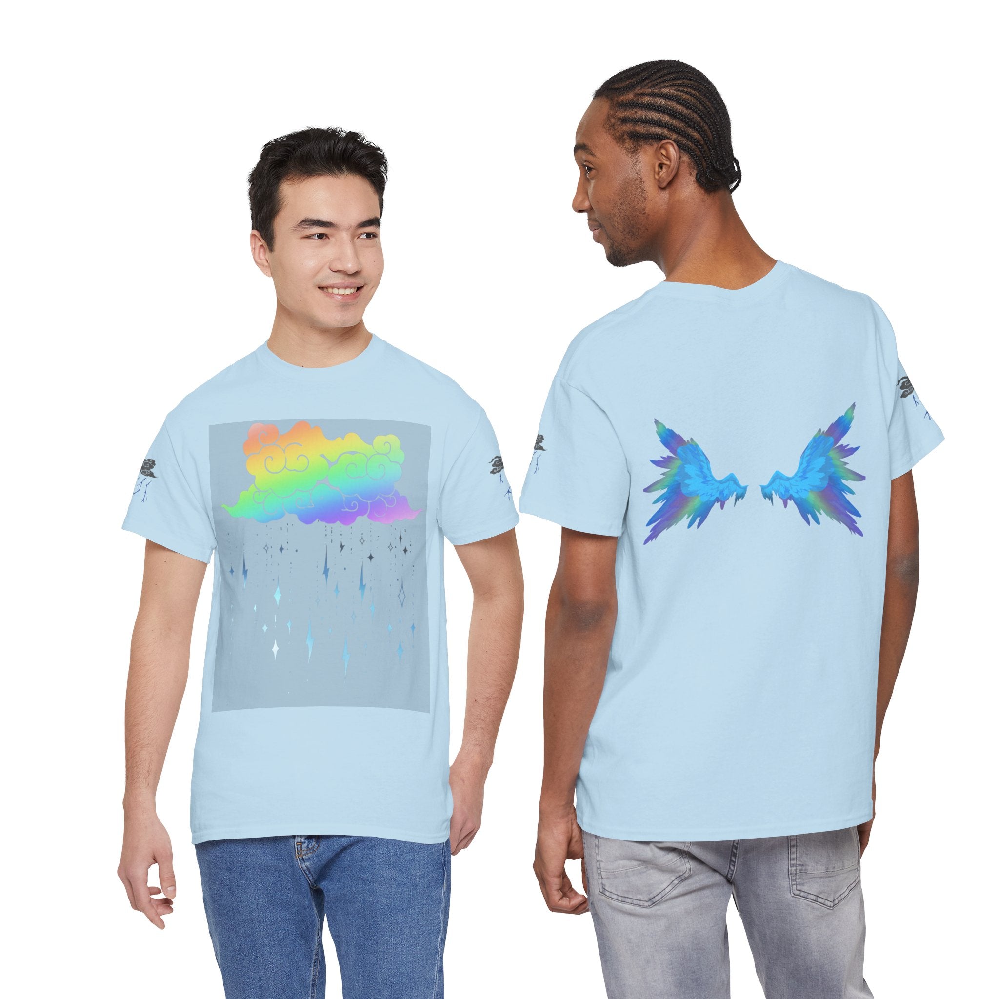 Rainbow Storm Unisex Tee | Alt Emo Colorful Graphic Tee