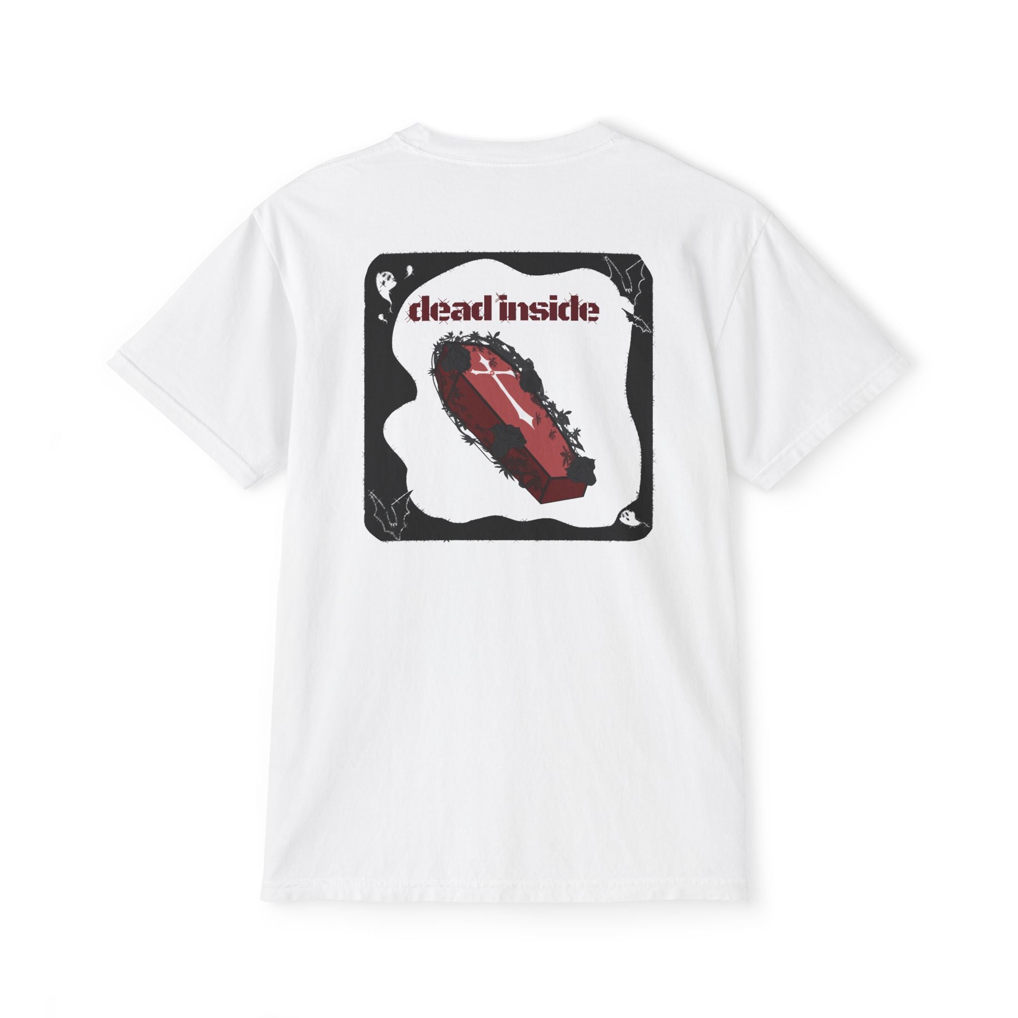 Dead Inside Coffin Pocket Tee | Gothic Emo Alt Graphic T-Shirt