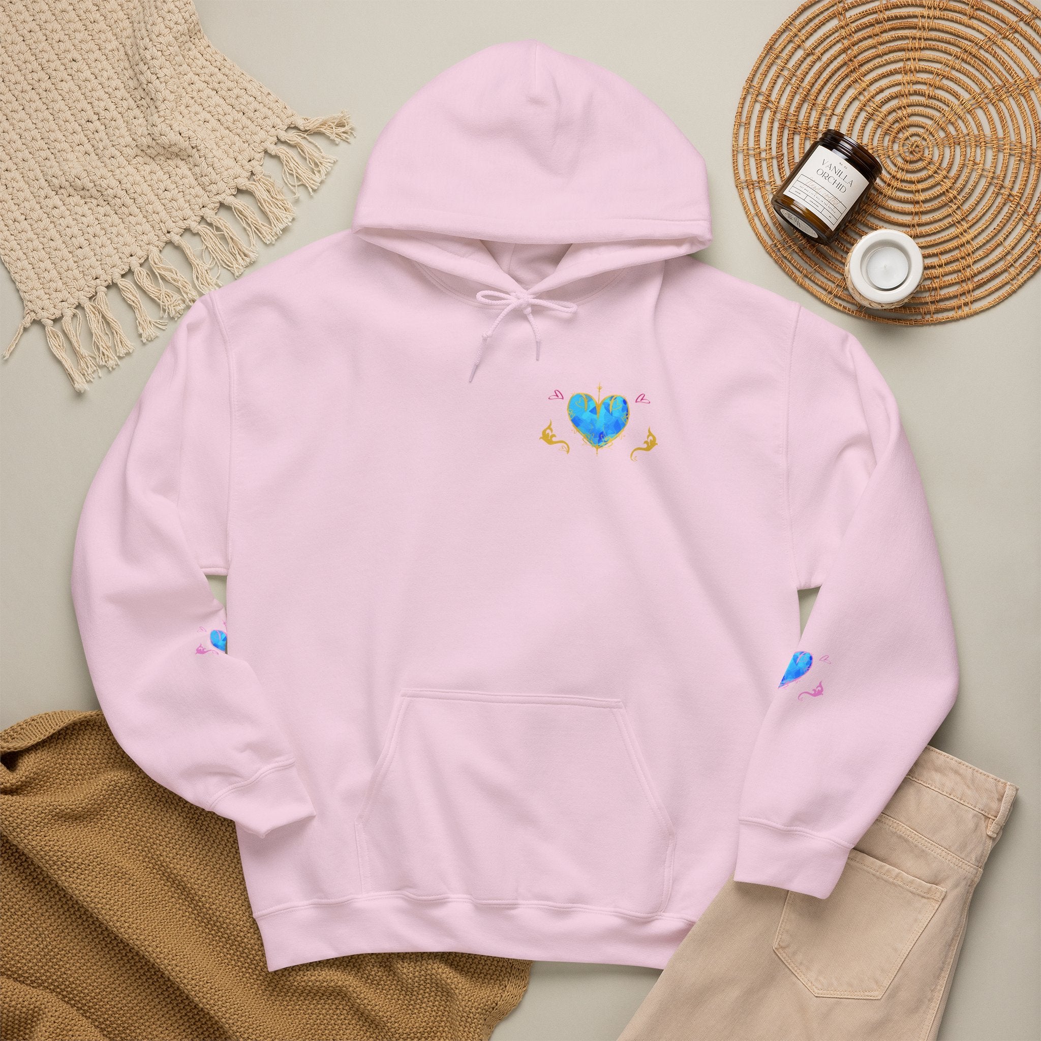 Crystal Heart Alicorn Hoodie | Alt Mythical Creature Graphic Sweatshirt Love