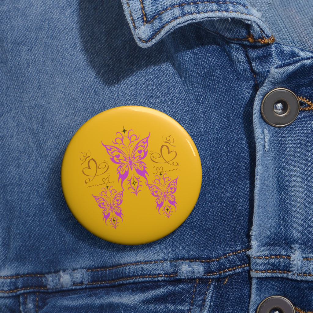 Butterfly Button Pin | Alt Fashion Kindness Fanart Pin