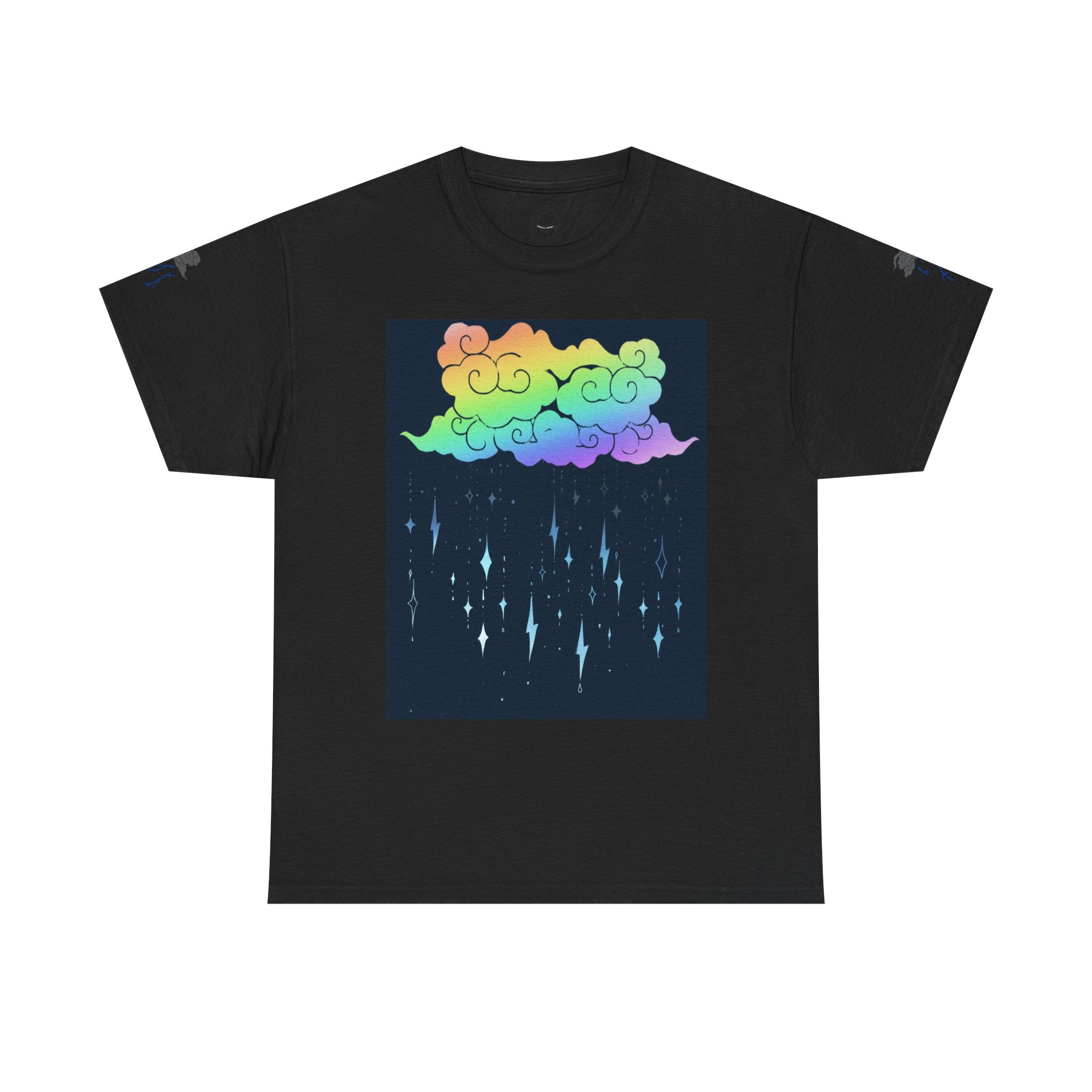Rainbow Storm Unisex Tee | Alt Emo Colorful Graphic Tee