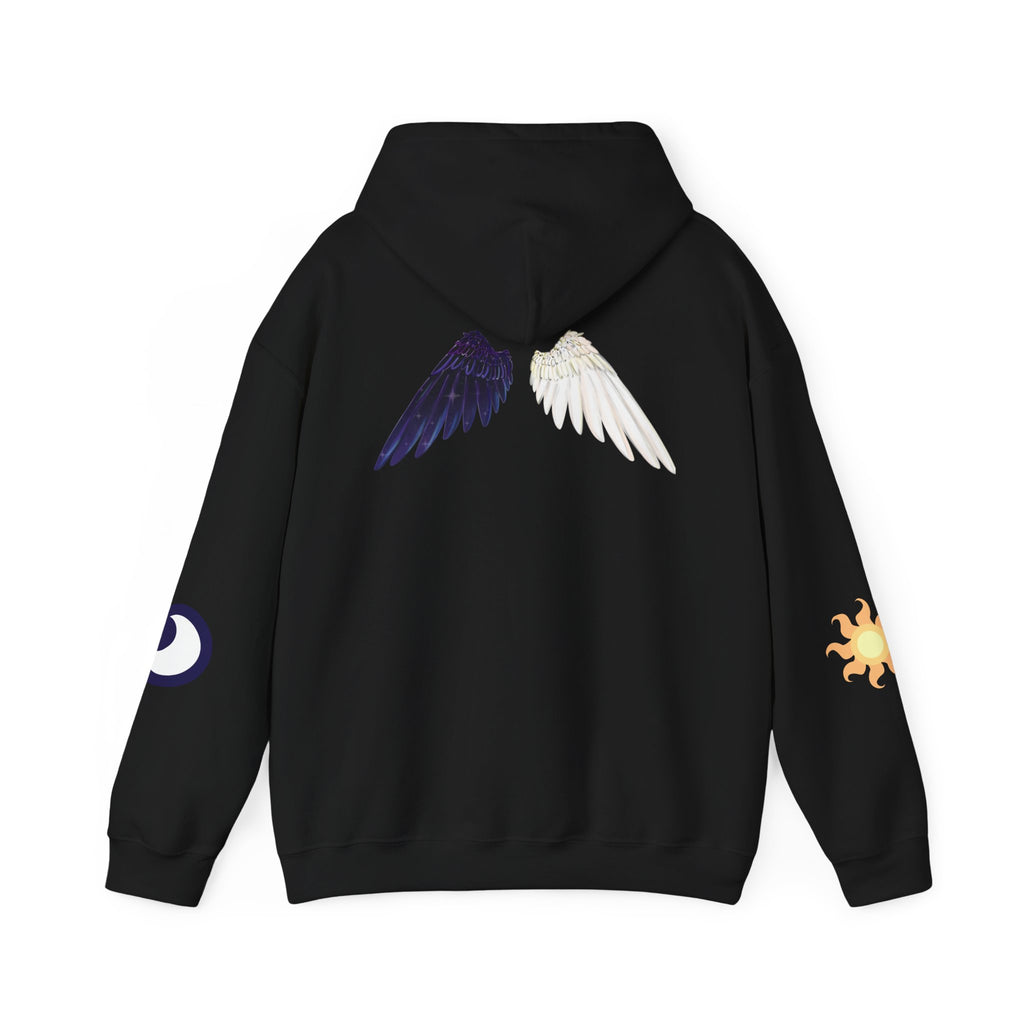 Lunar Celestial Alicorn Hoodie | Royal Sisters Alt Gothic Moon Sun Unisex Sweatshirt