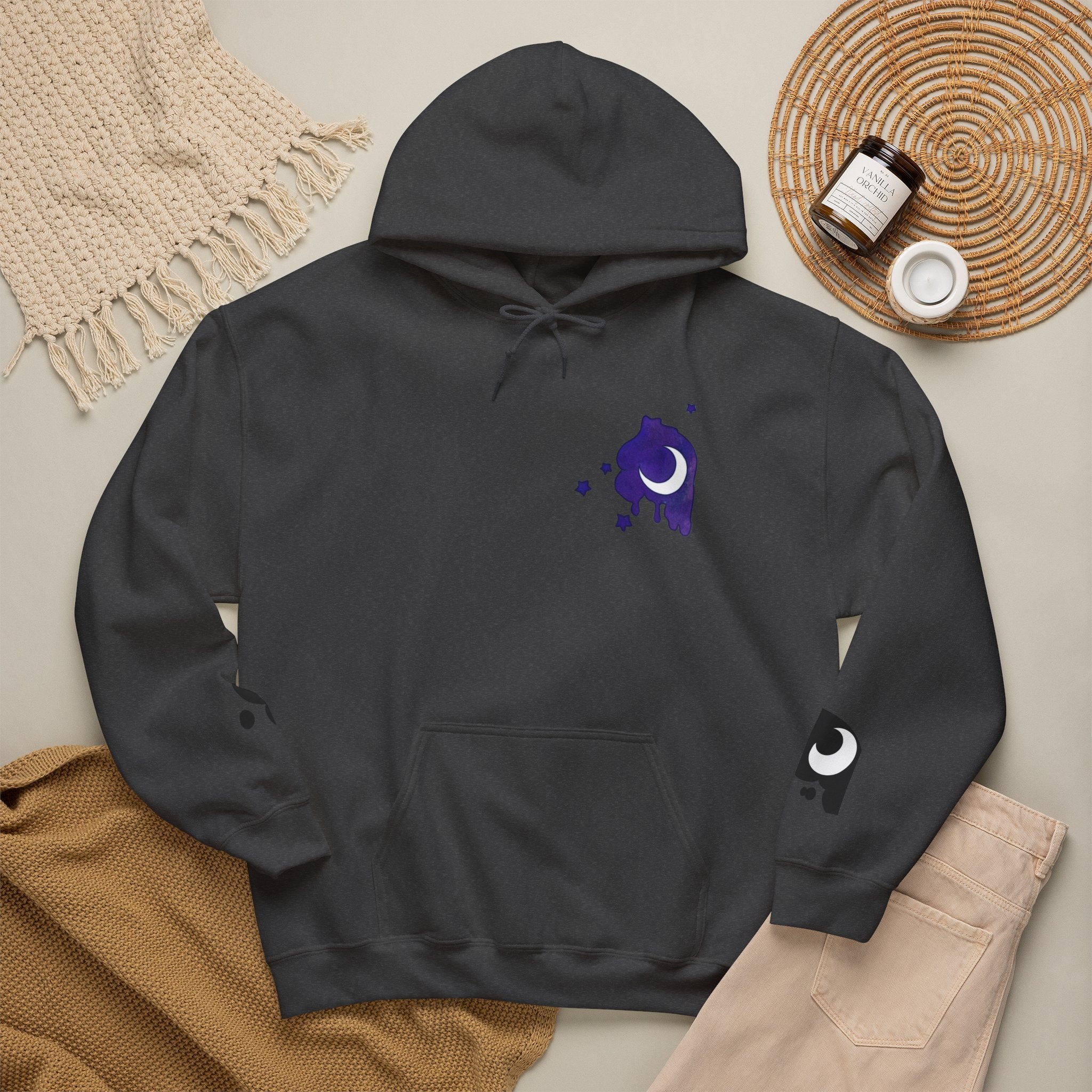 Lunar Alicorn Hoodie | Moody Moon Wings Alt Aesthetic Graphic Sweatshirt
