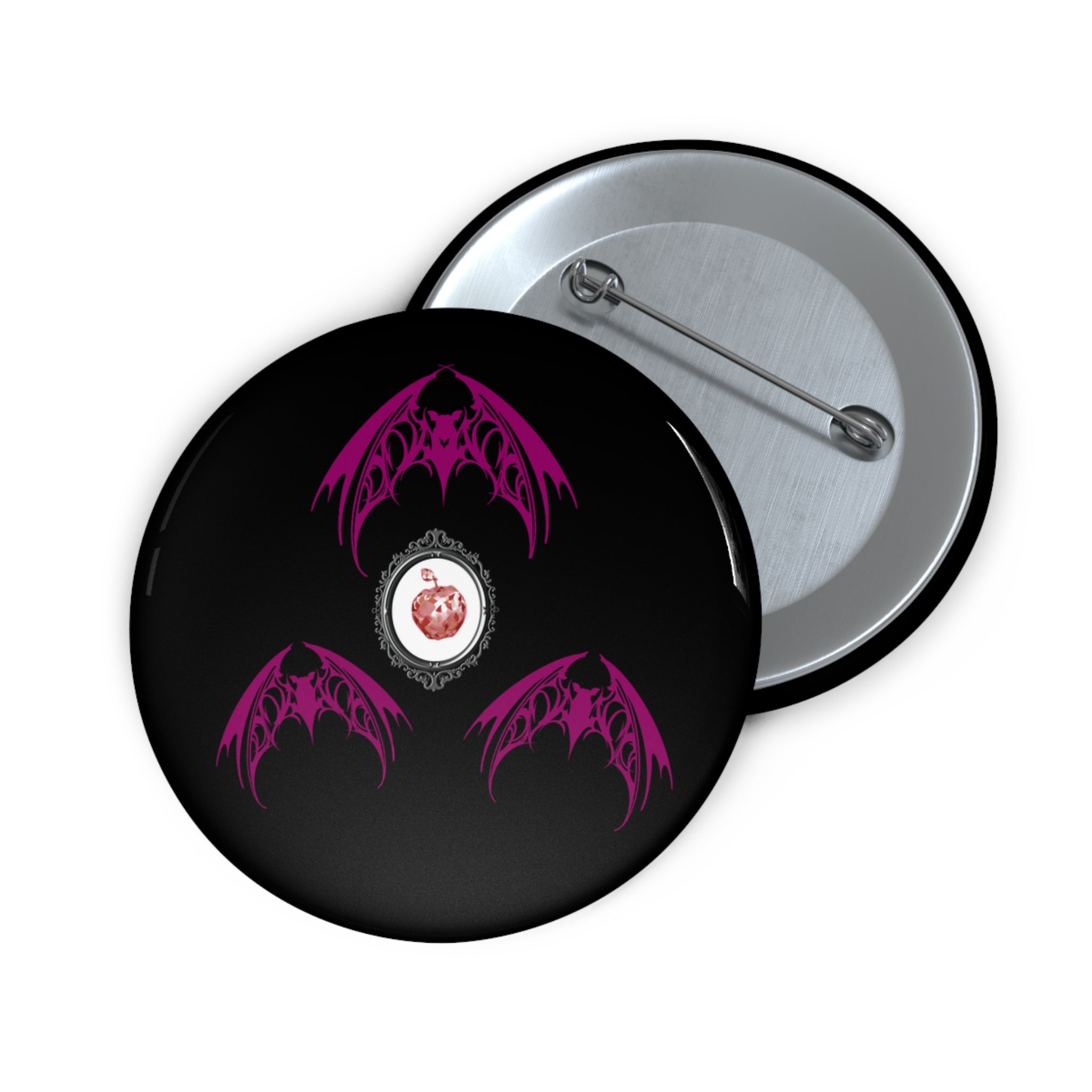 Fruit Bat Button Pin | Alt Emo Creature Bats! Fanart Accessory