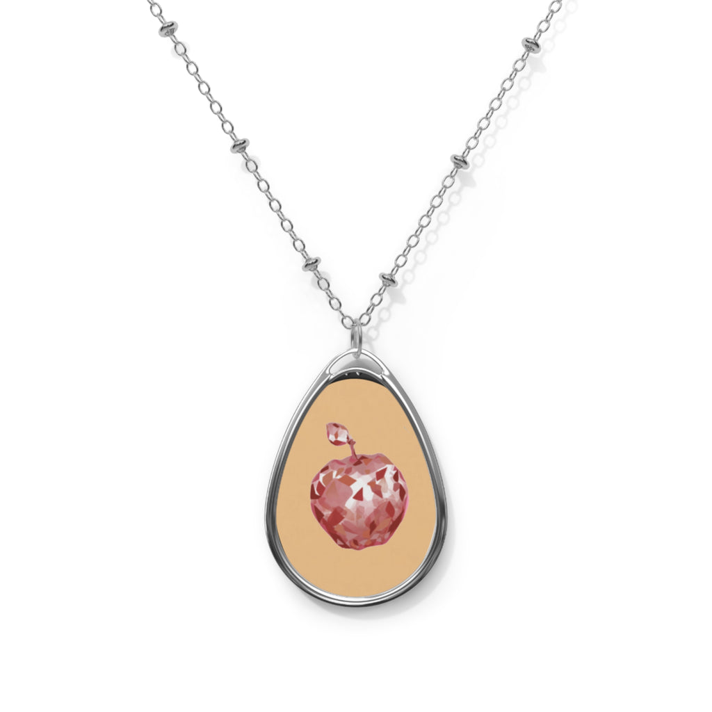 Crystal Apple Oval Necklace | Alt Creature Jewelry