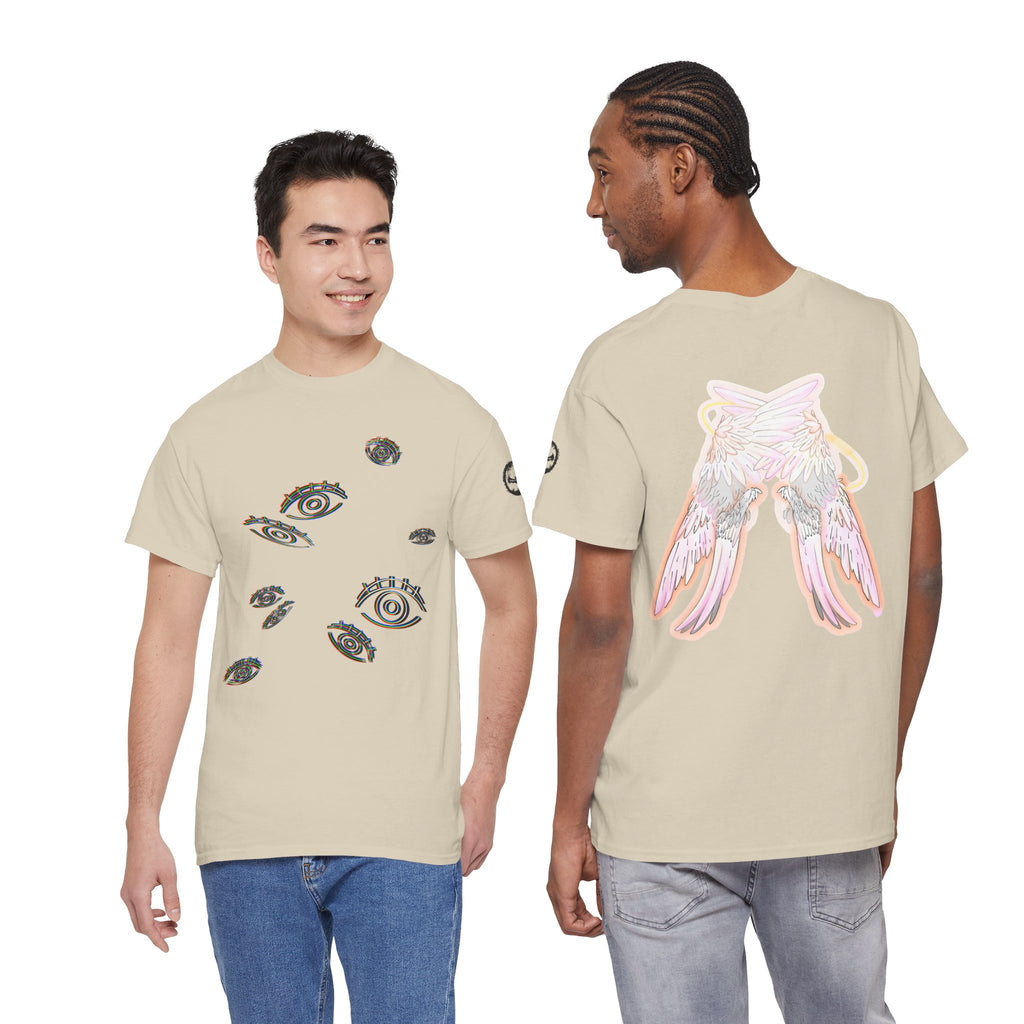 Angel Wings & Eyes Graphic Tee — Spiritual Aesthetic Streetwear