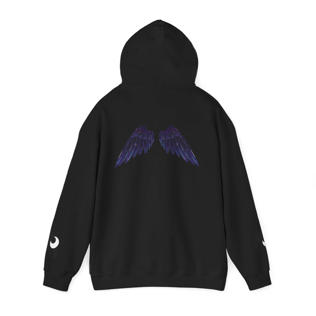 Lunar Alicorn Hoodie | Moody Moon Wings Alt Aesthetic Graphic Sweatshirt