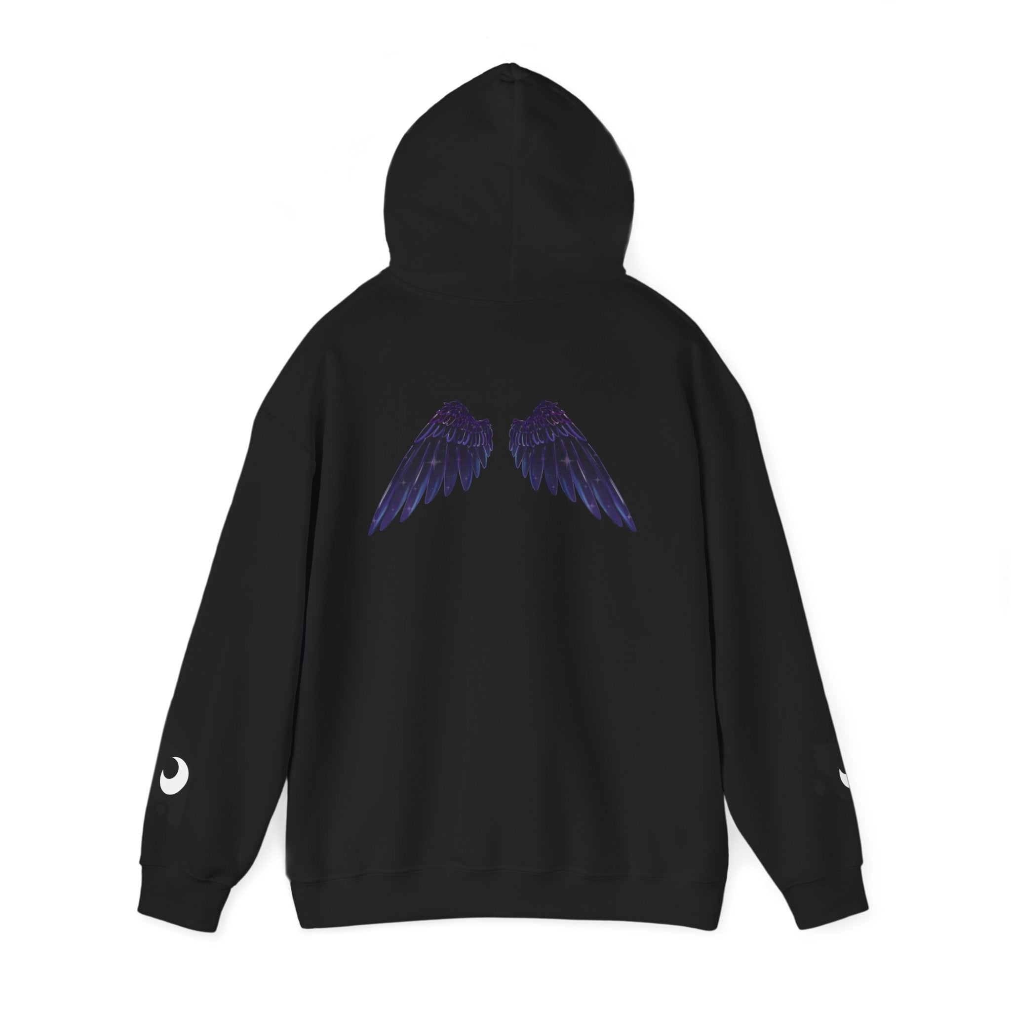 Lunar Alicorn Hoodie | Moody Moon Wings Alt Aesthetic Graphic Sweatshirt