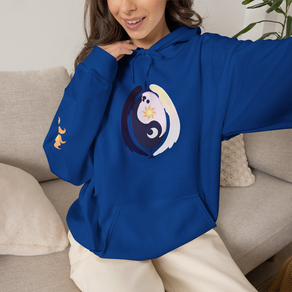 Lunar Celestial Alicorn Hoodie | Royal Sisters Alt Gothic Moon Sun Unisex Sweatshirt