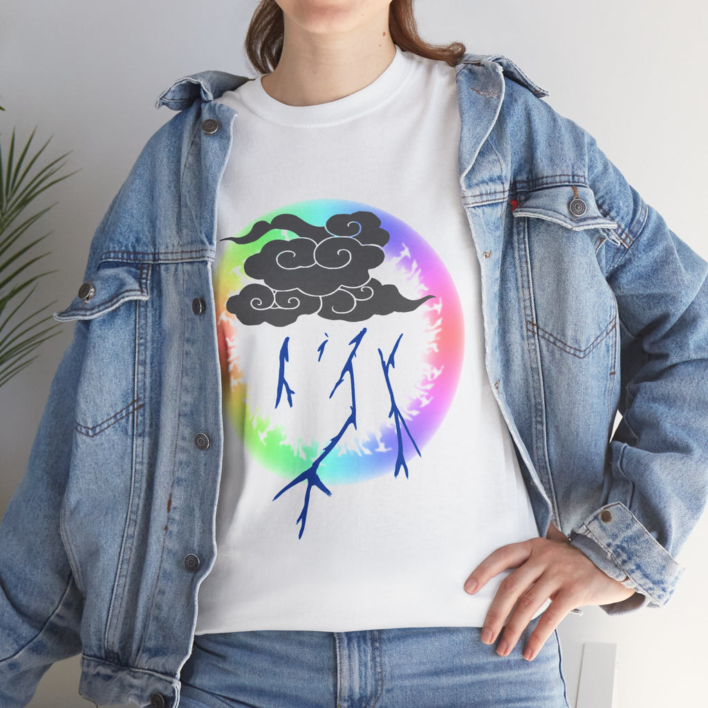 Rainboom Storm Cloud Unisex Tee | Alt Gothic Creature Graphic Tee