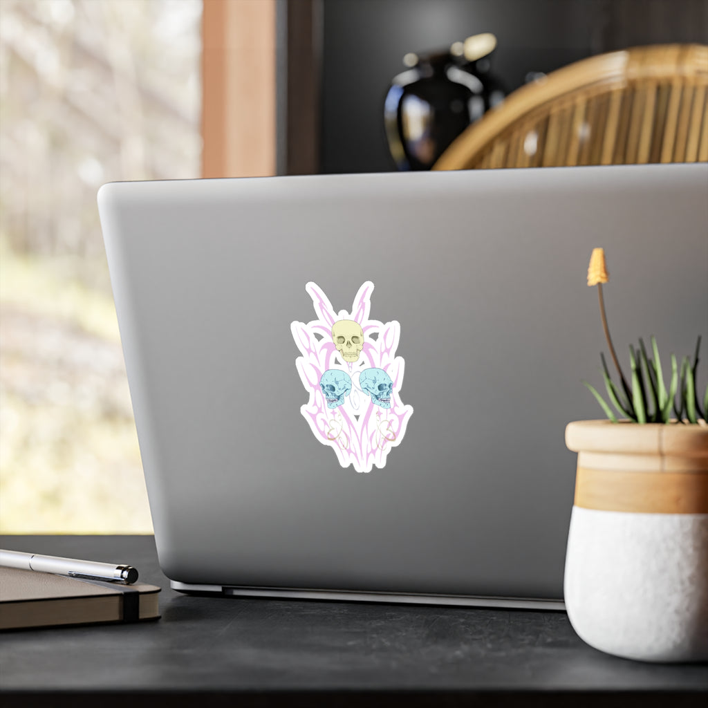 Skull Balloons Vinyl Decal | Punk Emo Alt Sticker