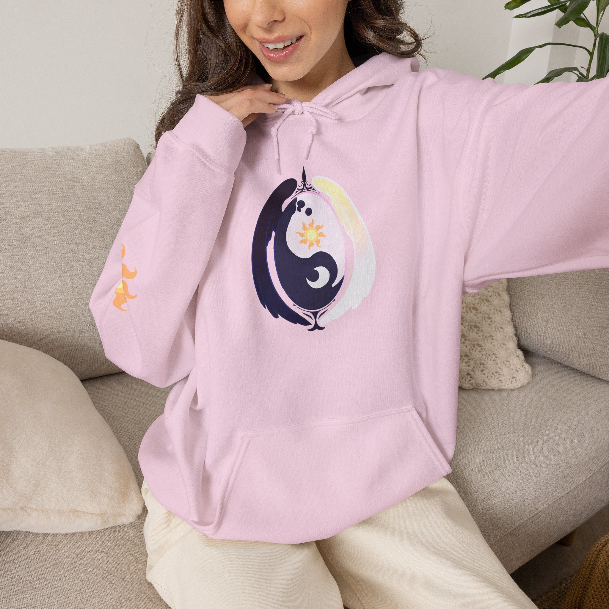 Lunar Celestial Alicorn Hoodie | Royal Sisters Alt Gothic Moon Sun Unisex Sweatshirt
