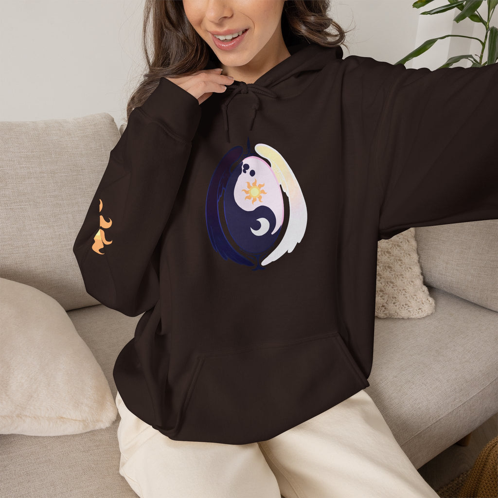 Lunar Celestial Alicorn Hoodie | Royal Sisters Alt Gothic Moon Sun Unisex Sweatshirt