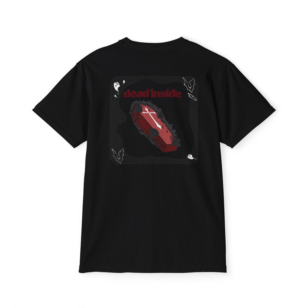 Dead Inside Coffin Pocket Tee | Gothic Emo Alt Graphic T-Shirt