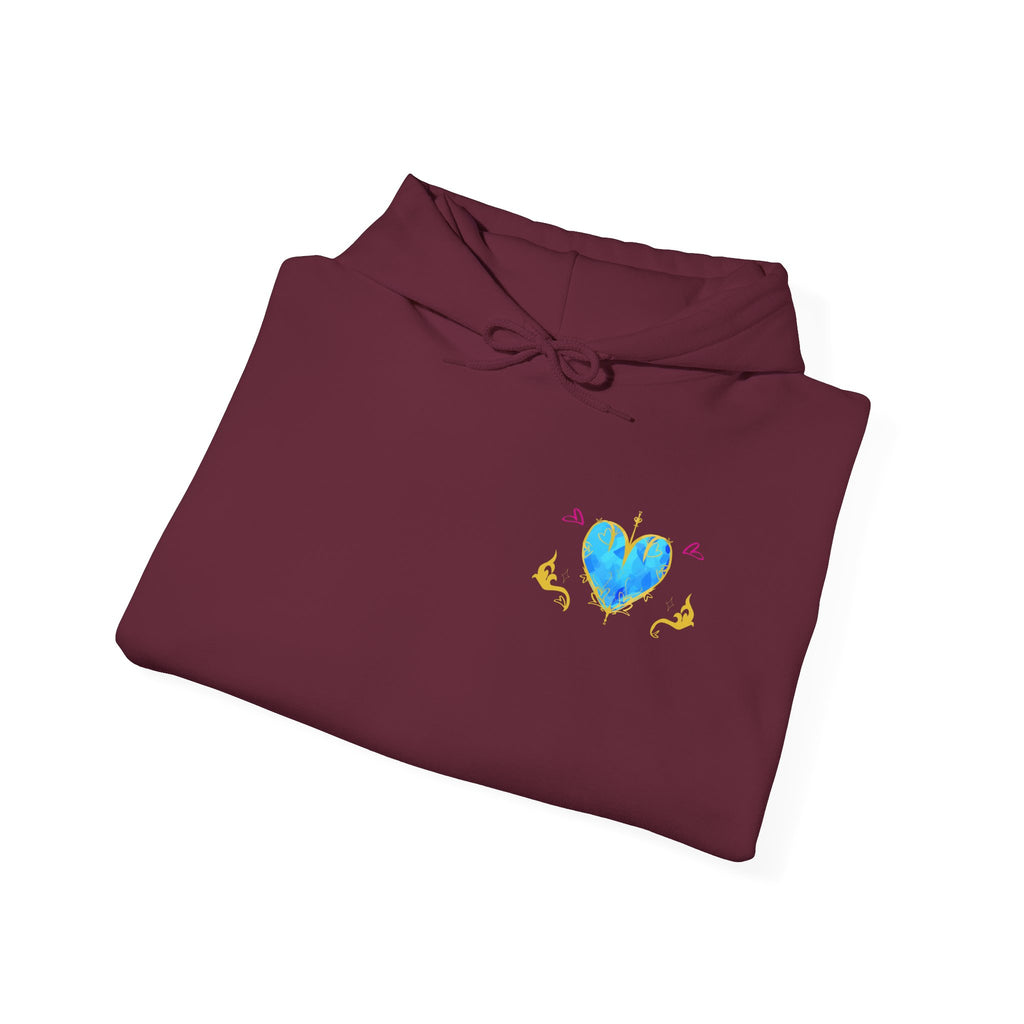 Crystal Heart Alicorn Hoodie | Alt Mythical Creature Graphic Sweatshirt Love