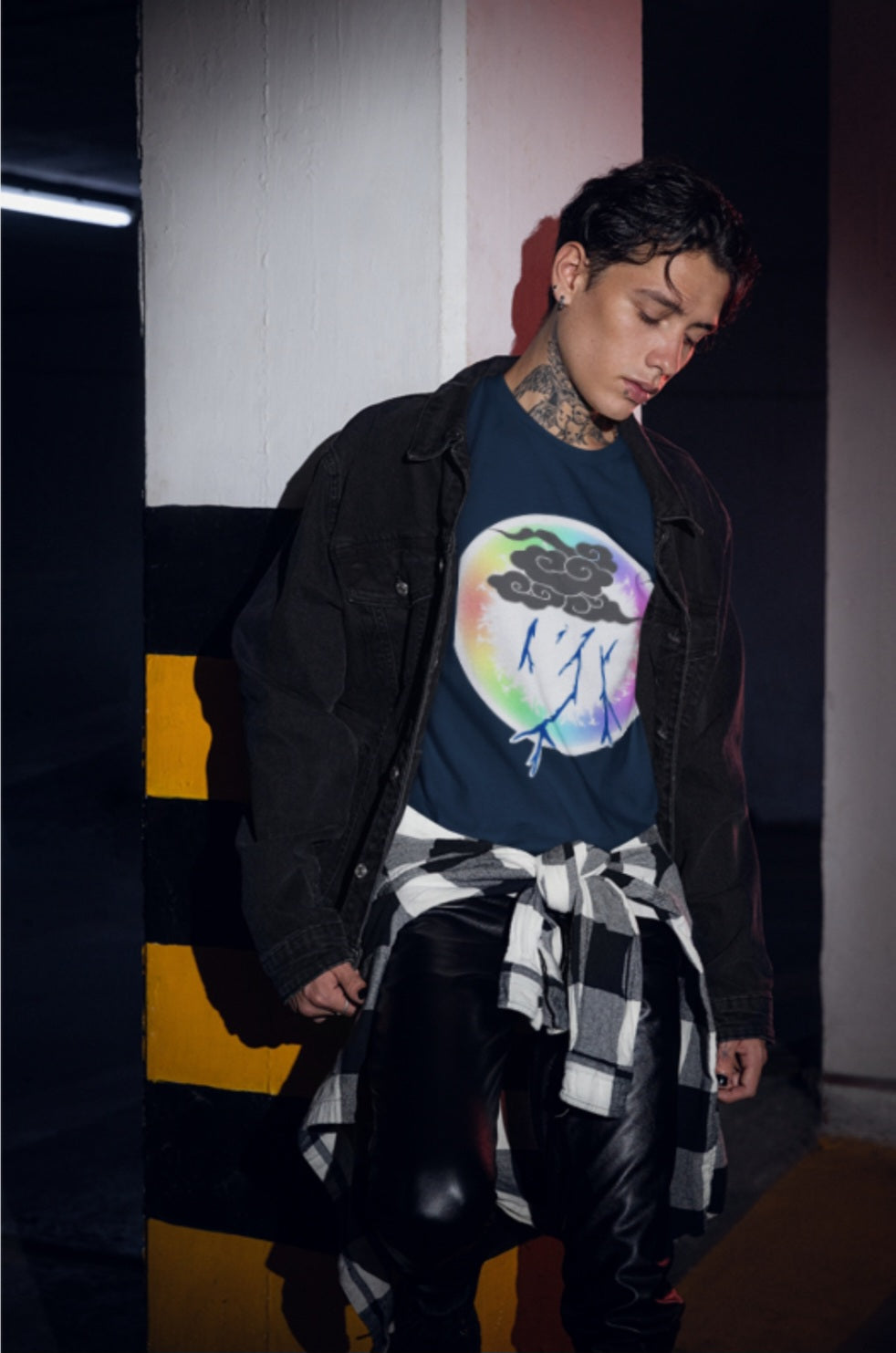 Rainboom Storm Cloud Unisex Tee | Alt Gothic Creature Graphic Tee