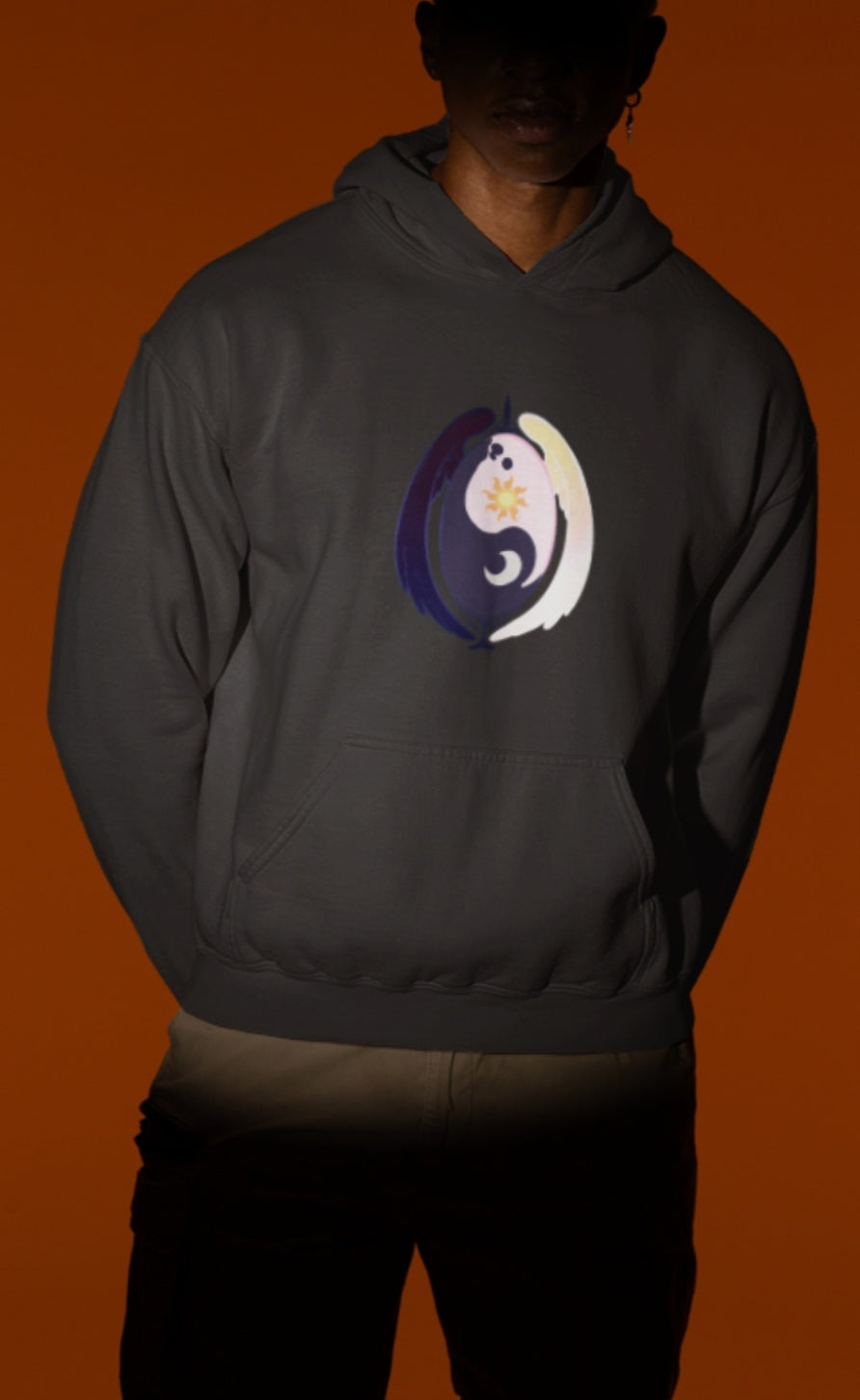 Lunar Celestial Alicorn Hoodie | Royal Sisters Alt Gothic Moon Sun Unisex Sweatshirt