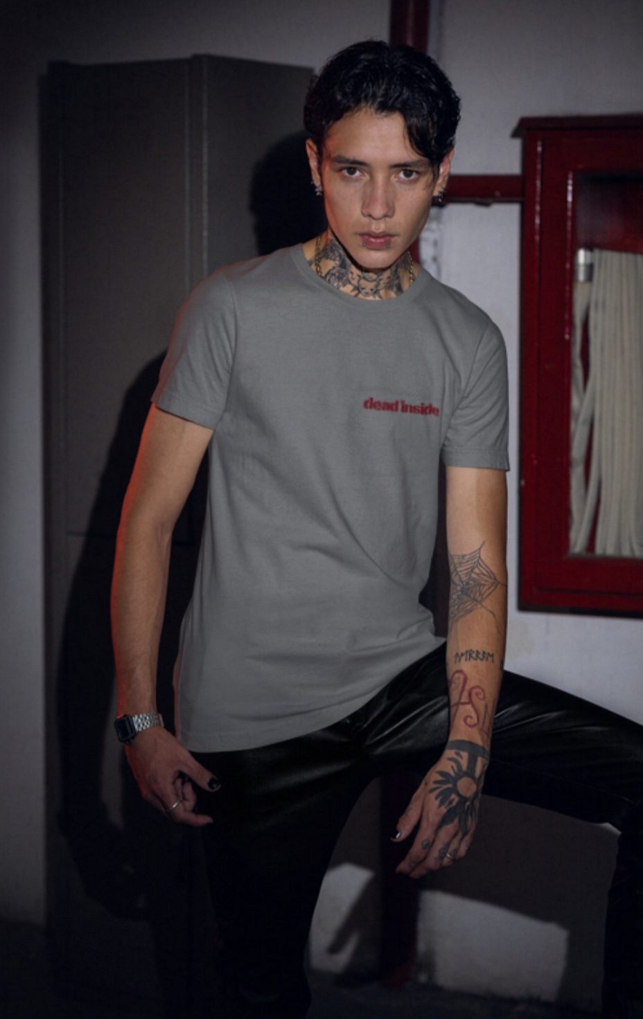 Dead Inside Coffin Pocket Tee | Gothic Emo Alt Graphic T-Shirt