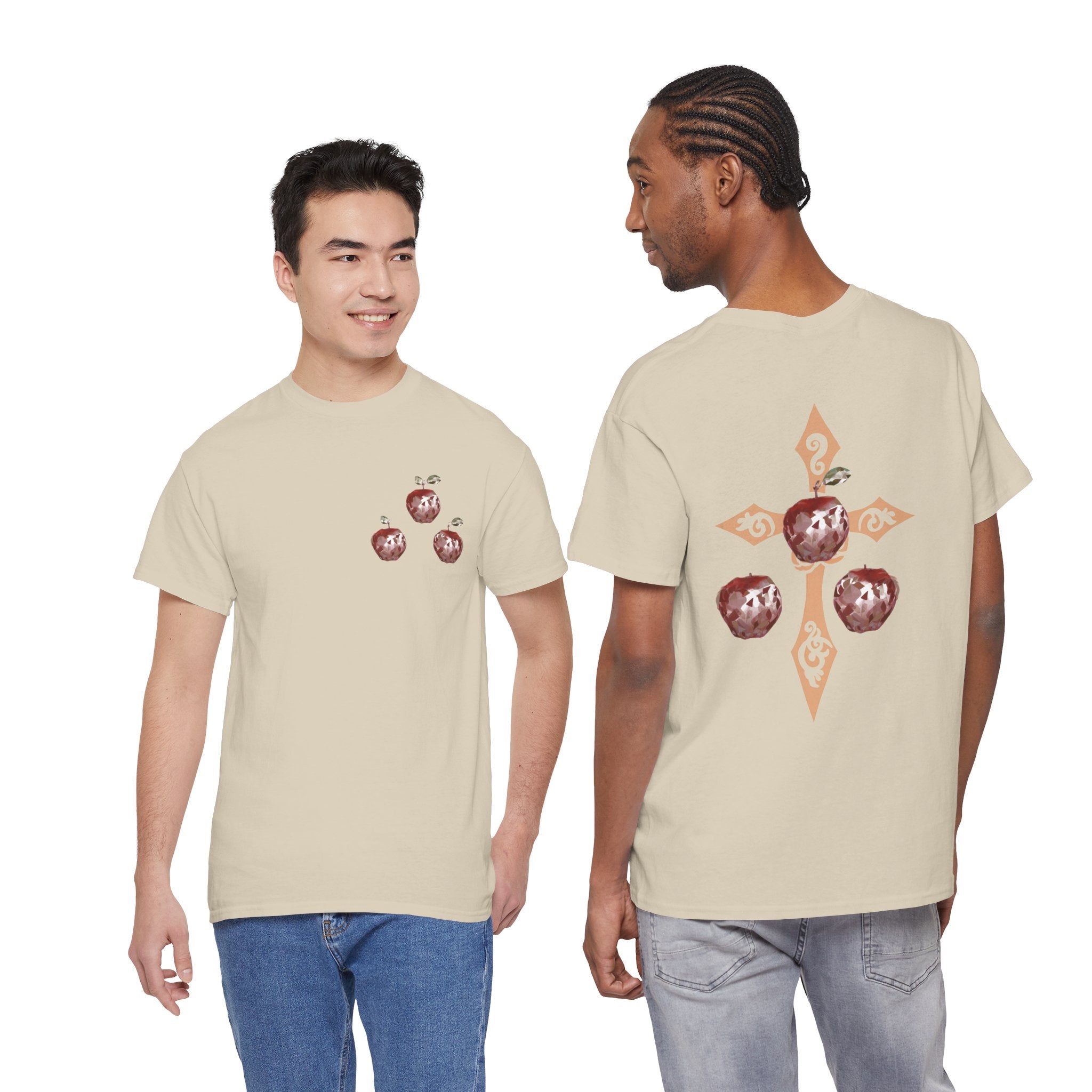Crystal Apple Cross Graphic Tee | Alt Emo Creature Tee